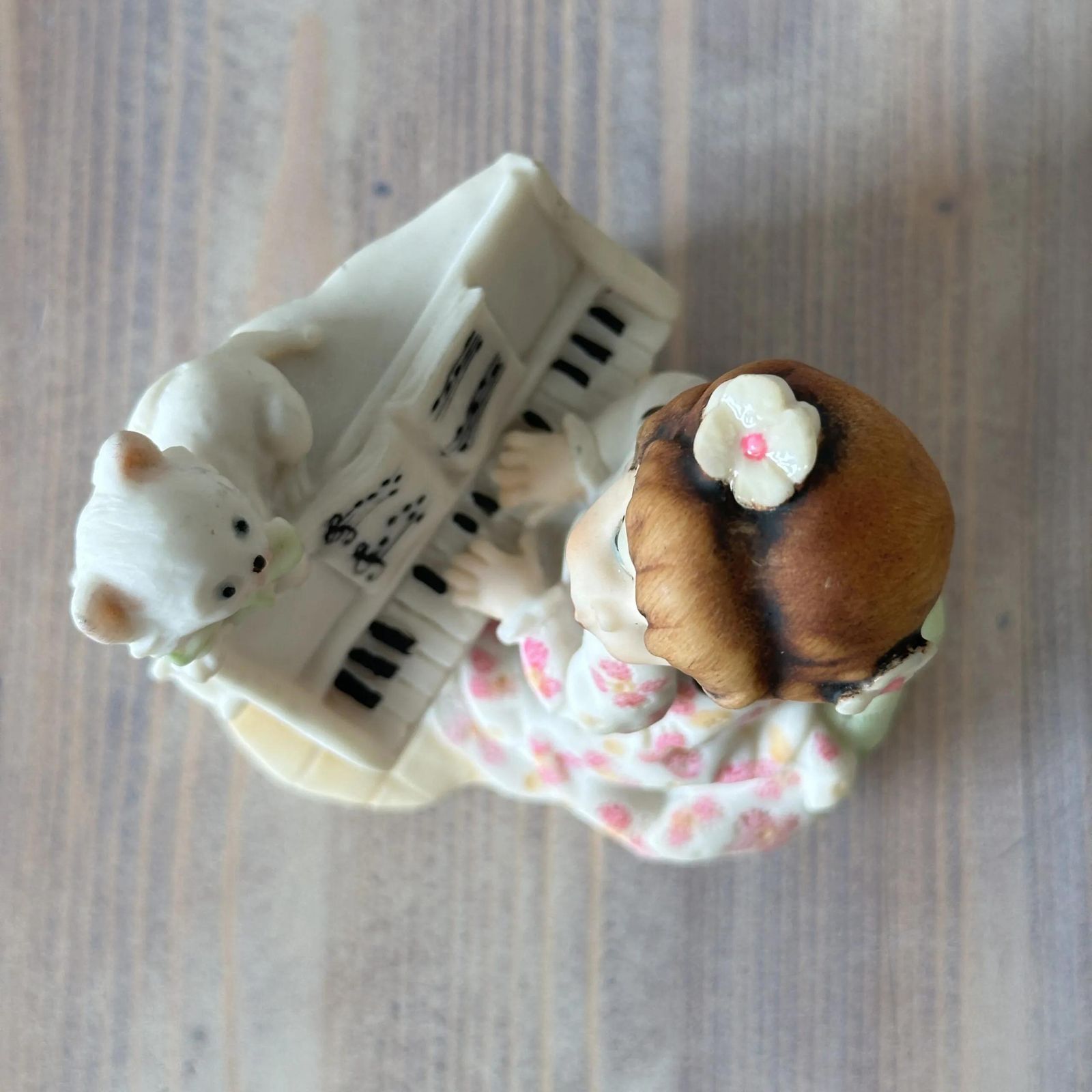 Vintage Giuseppe Armani Figurine 1987 Girl Playing Piano & Cat Capodimonte Italy photo buy