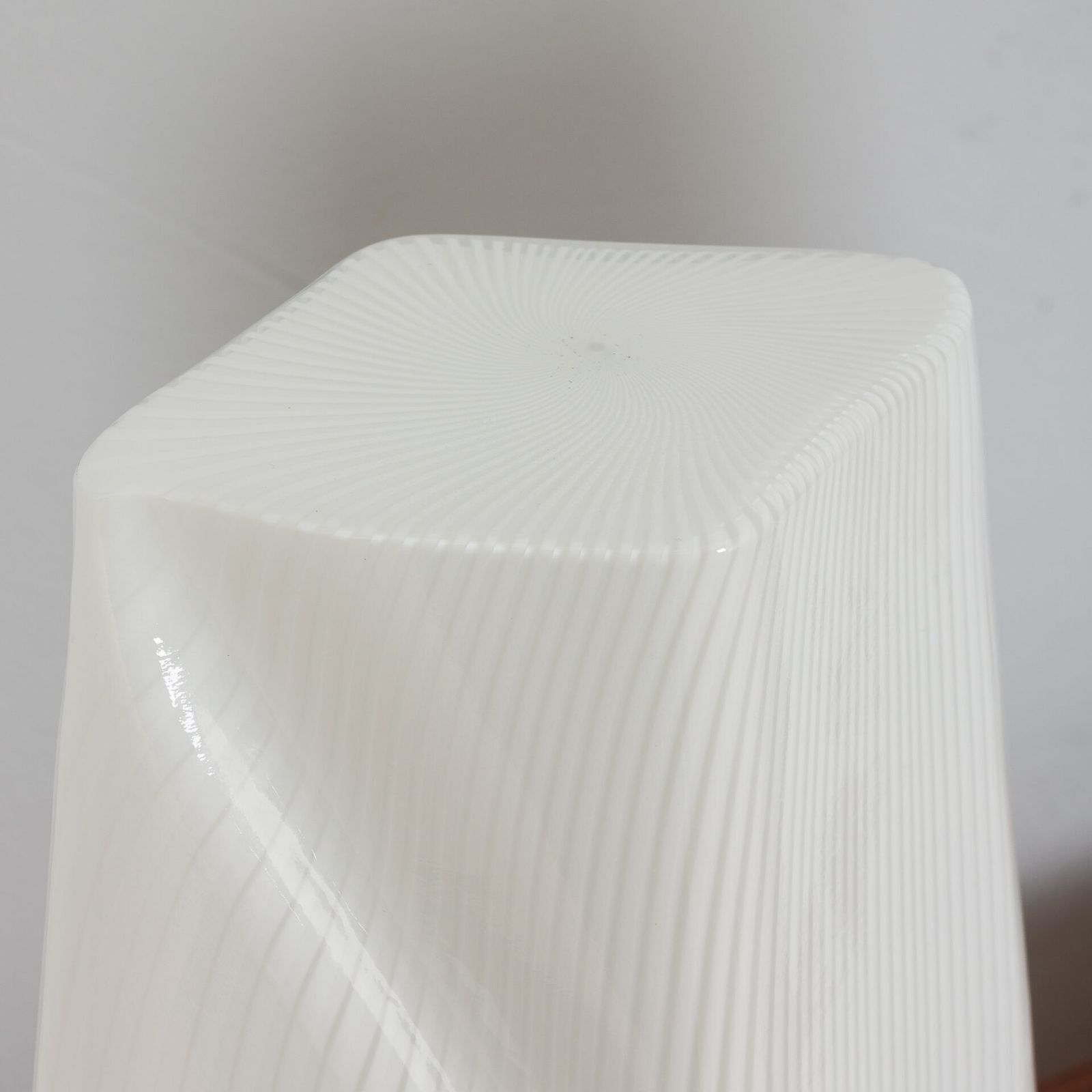 photo for sale Pair Of Italian Striped Murano Glass Table Lamps In Style Of Lino Tagliapietra, 1970s