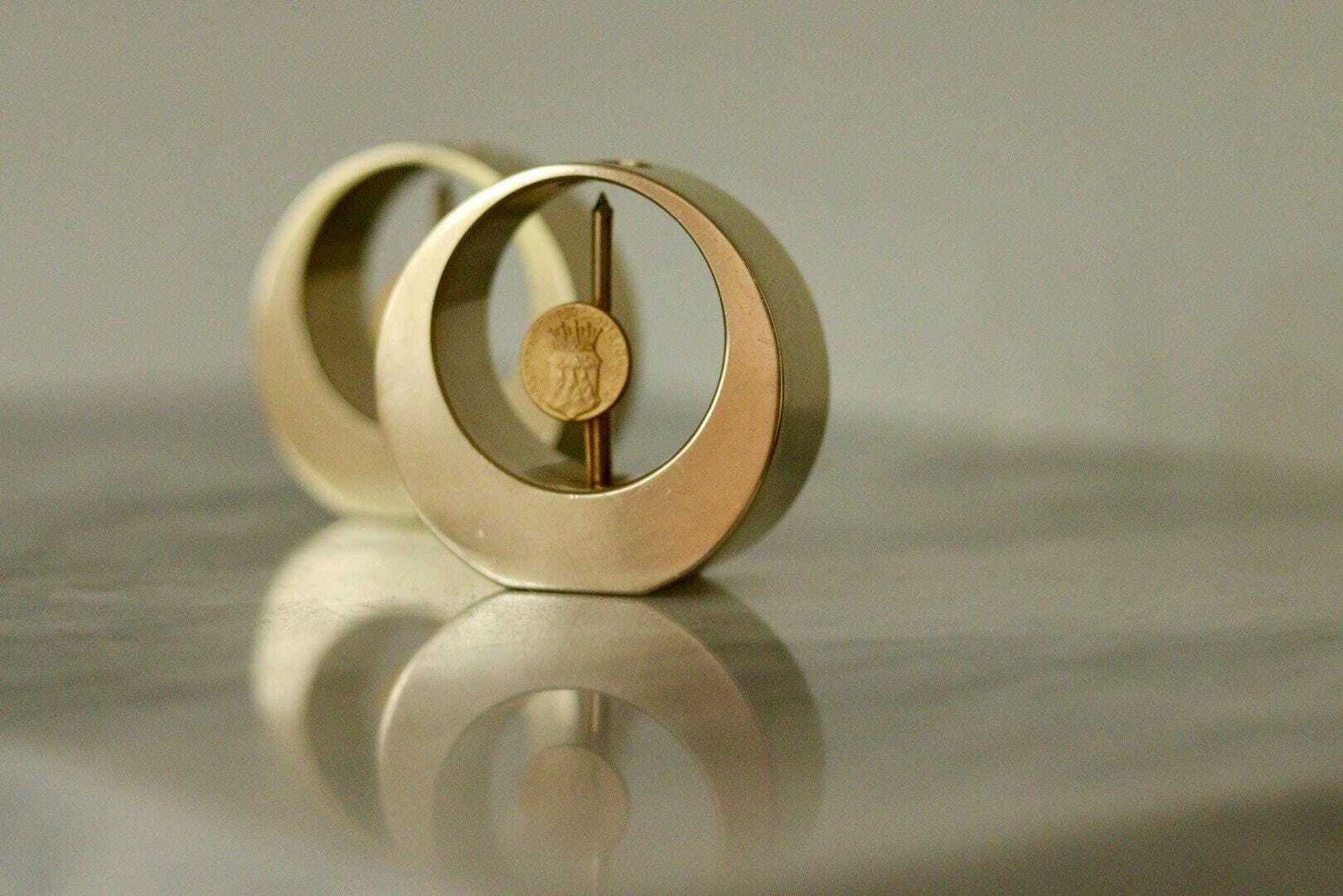 Pair Of Swedish Brass Candle Holders By Arthur Pe Kolbäck photo Home Decor