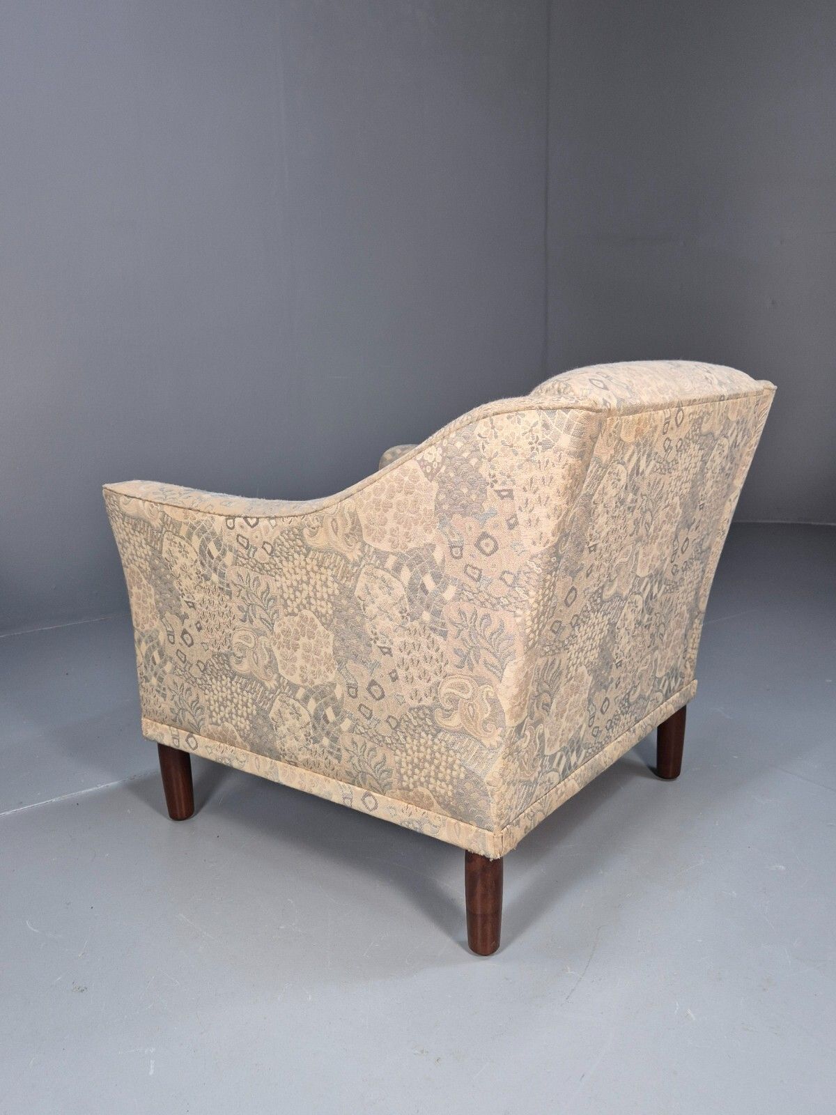 photo vinterior Vintage Danish Lounge Chair Abstract Floral 1980s Material Retro Eb09600 Mnor