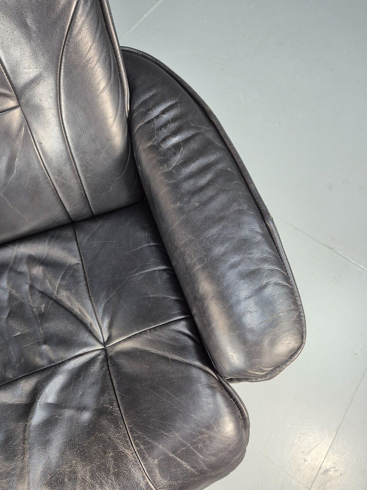 Vintage Danish Swivel And Recline Lounge Chair Bentwood Base 1980s Eb9237 Mswi photo Furniture