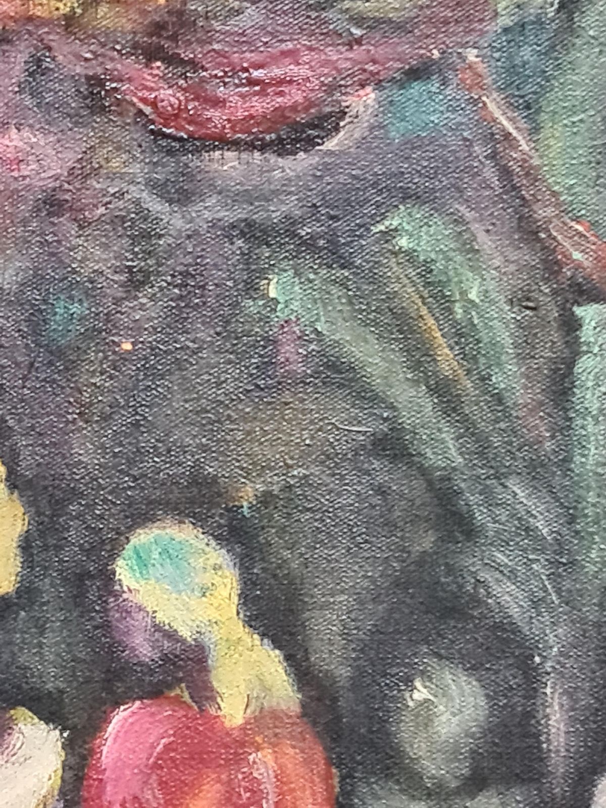 Colourful Expressionist Fauvist Market Scene From 1968 By A Monis photo buy