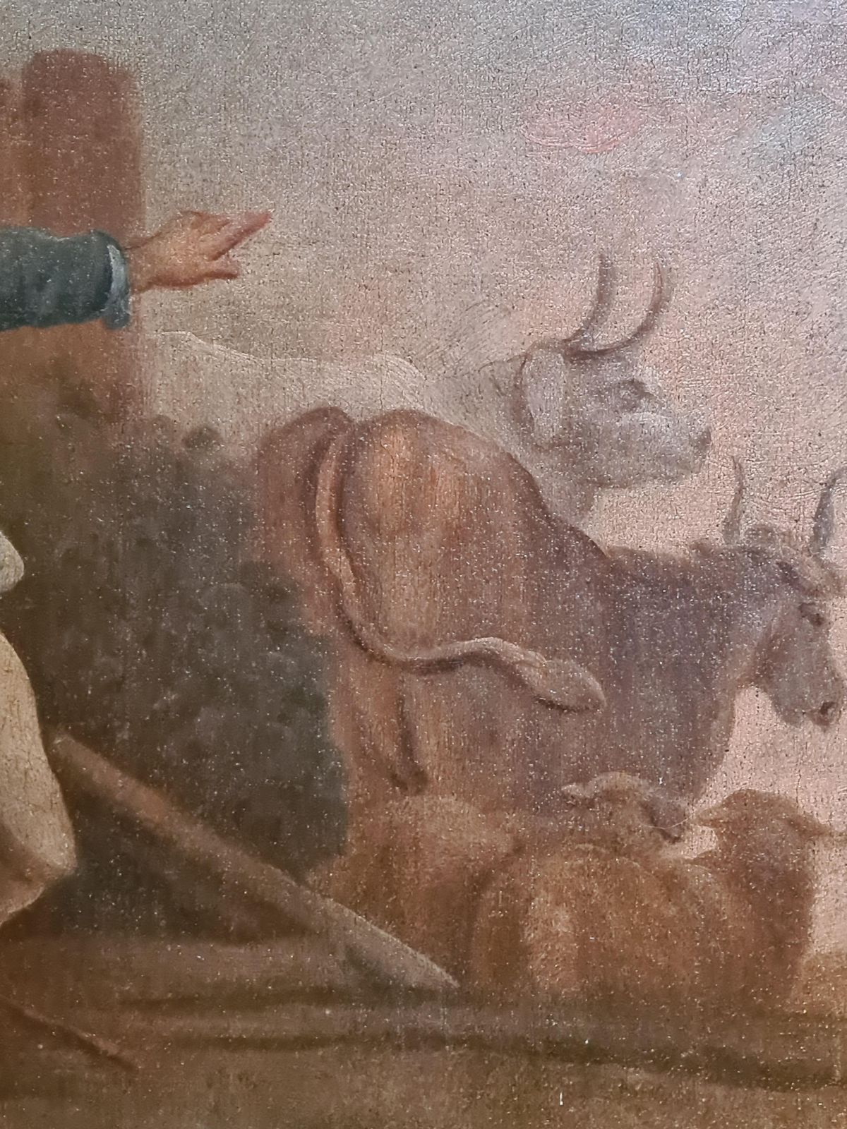 Rococo Pastoral Landscape, Figures, Oxen And Sheep Circle Of Saverio Della Gatta photo Art