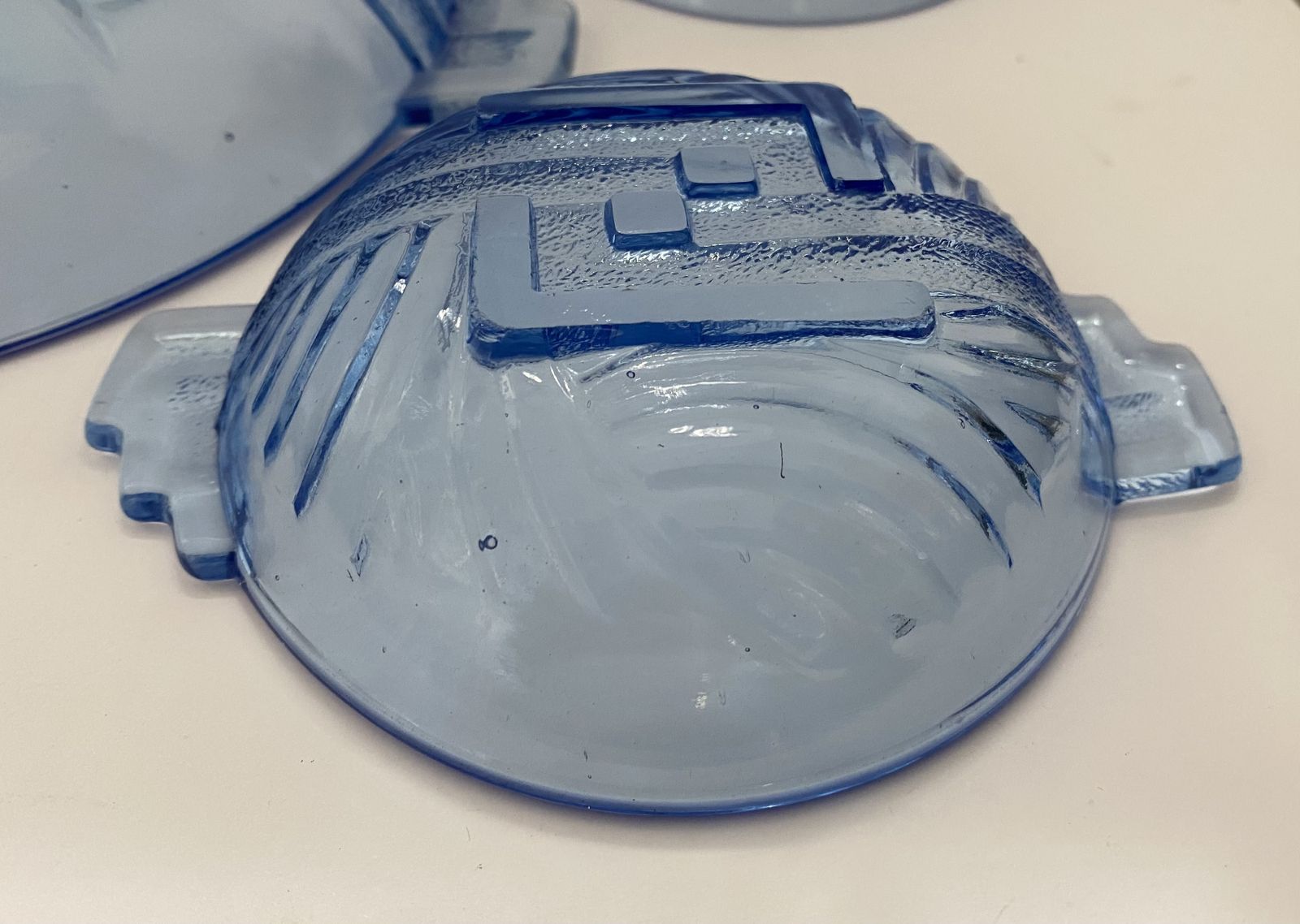 Art Deco, Cobalt Blue, Dessert Bowl Set By Stolle Nieman, Poland. 1930’s photo 50.0