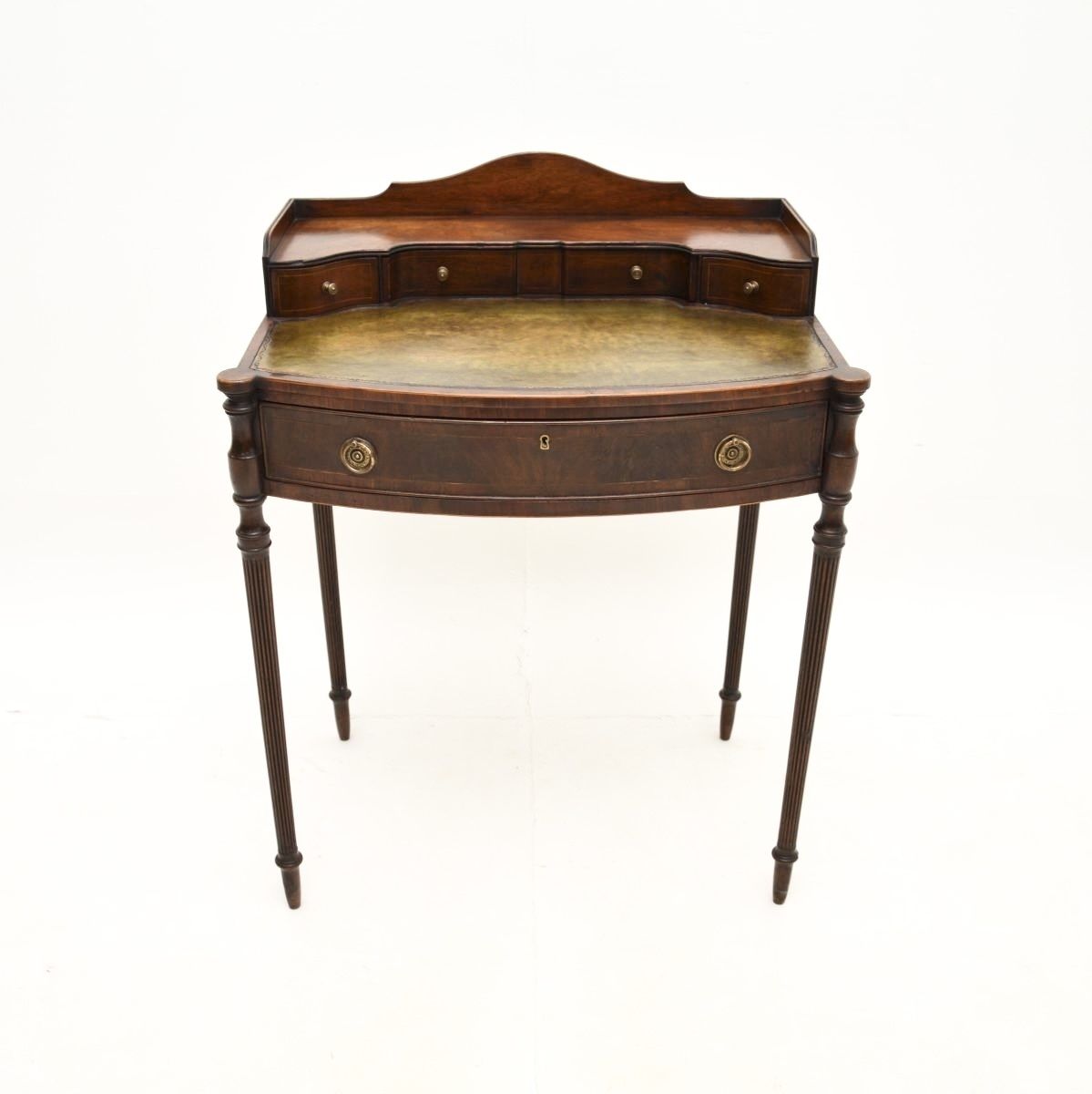 Antique Inlaid Mahogany Sheraton Style Escritoire Desk photo furniture