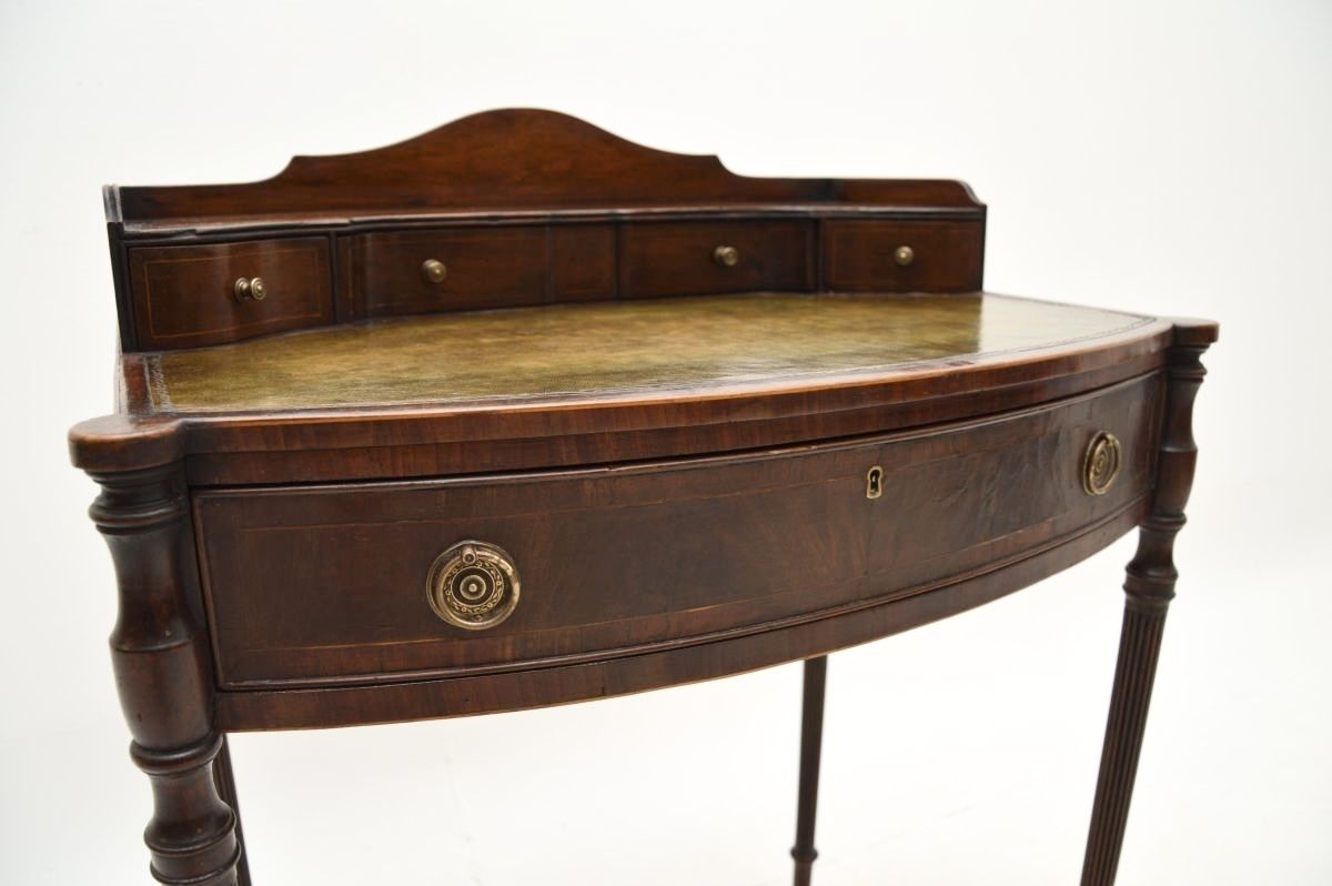 Antique Inlaid Mahogany Sheraton Style Escritoire Desk photo Furniture
