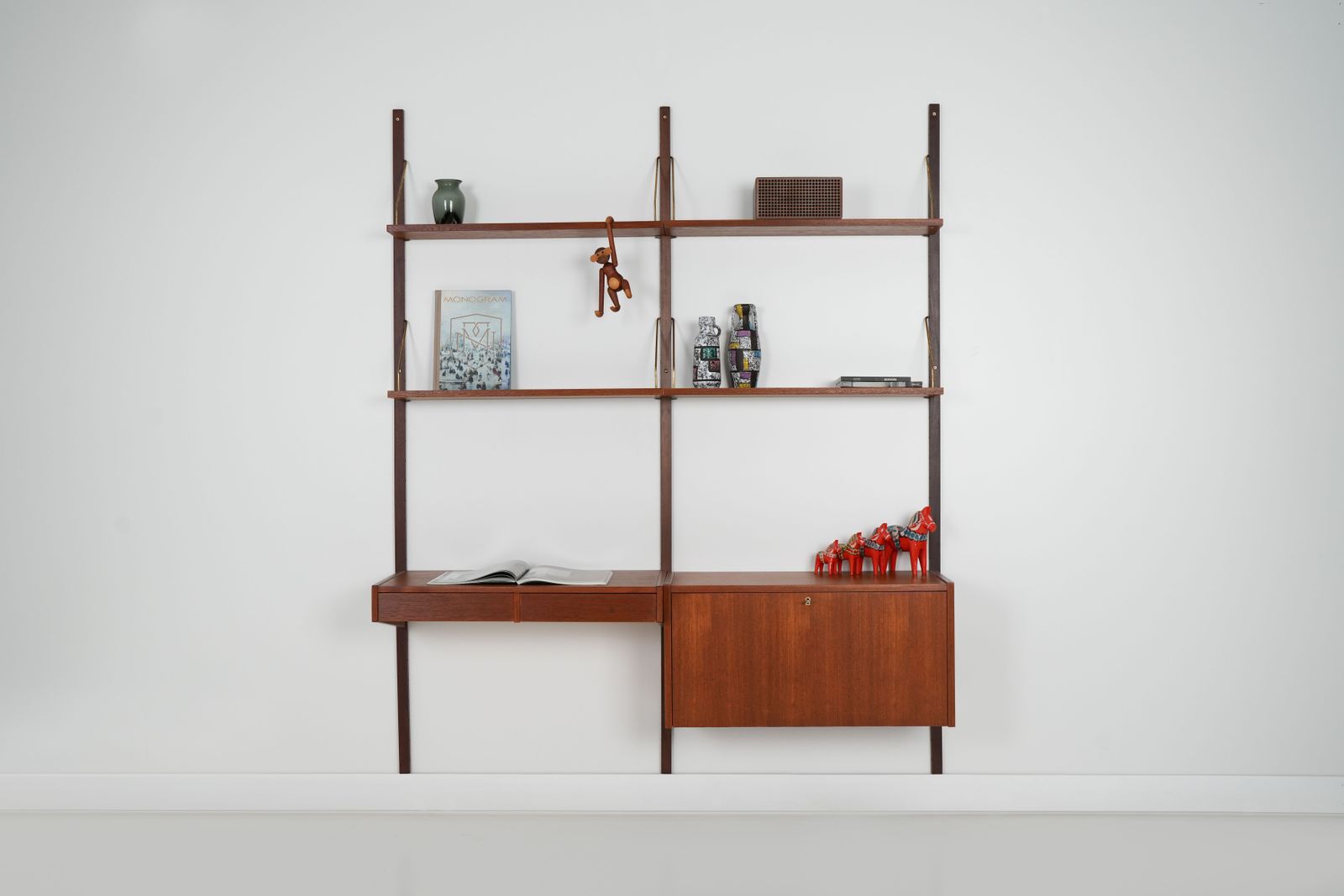 Teak System Bookcase Ps System, Danish Design, 1960s, Designer: Preben Sorensen, Production: Randers Møbelfabrik photo furniture