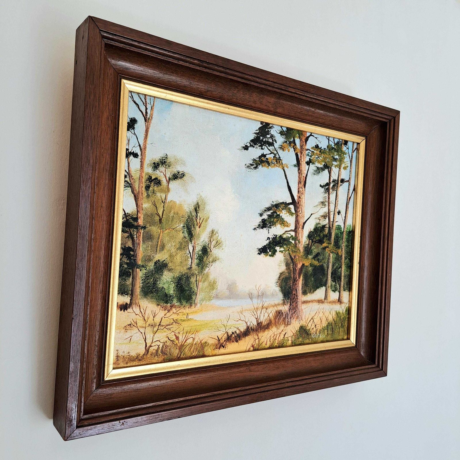 Original Painting By "Clifton"   Zhao Huxie | Signed | Framed Oil On Canvas | Summer Landscape | Vintage Art photo for sale
