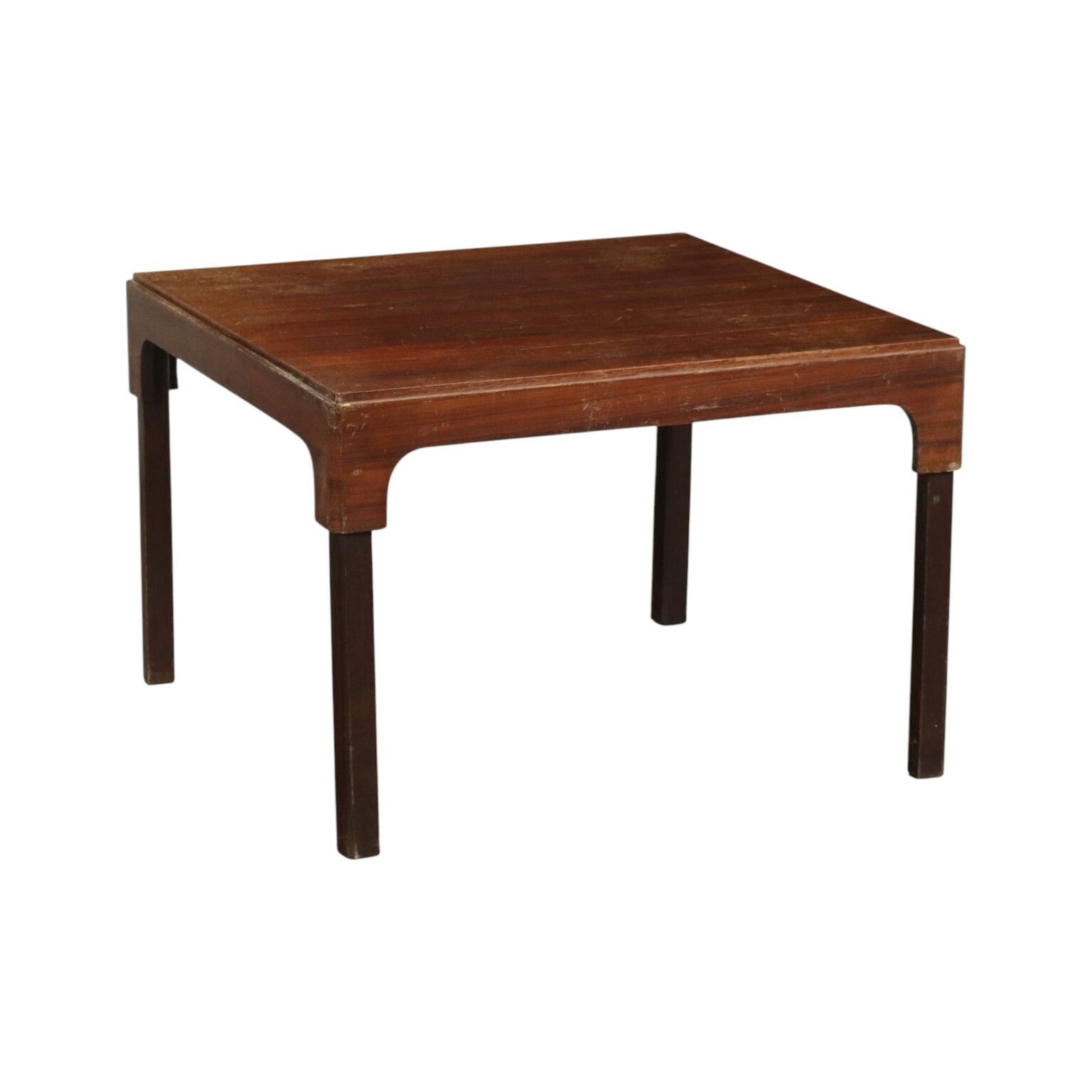 Vintage Coffee Table Exotic Wood Veneer Design Italy 1960s