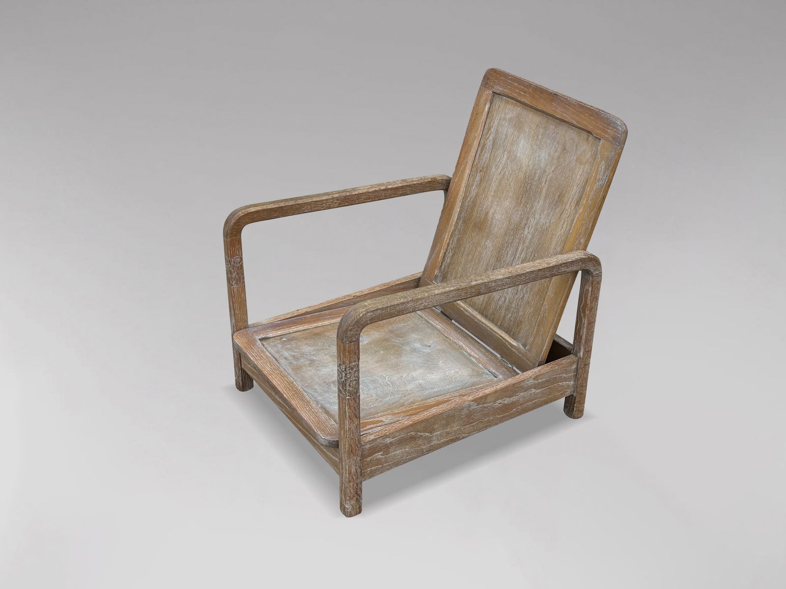 Pair Of Reclining Outdoor Garden Armchairs In The Manner Of Liberty & Co photo Furniture
