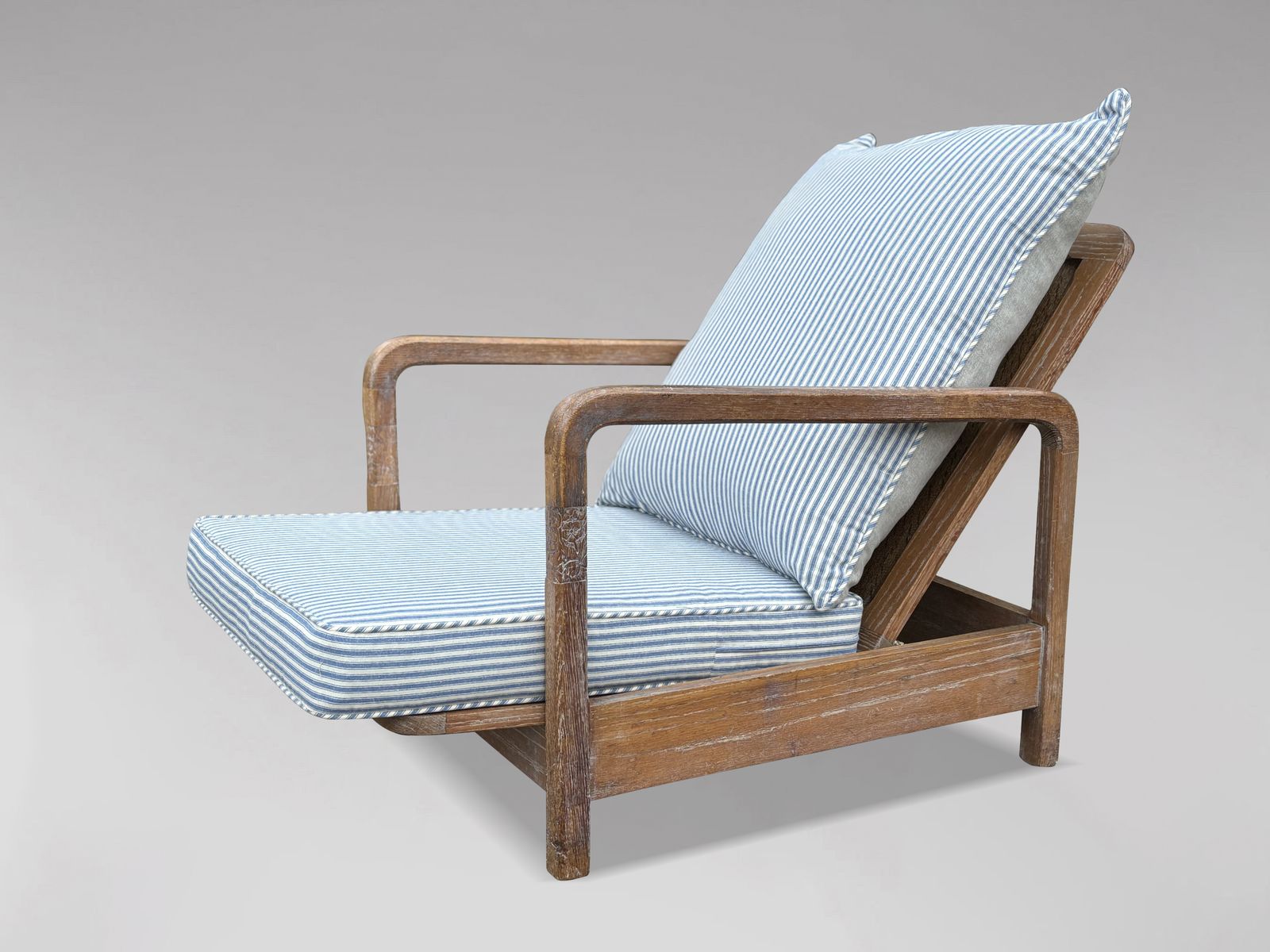 Pair Of Reclining Outdoor Garden Armchairs In The Manner Of Liberty & Co photo 2400.0