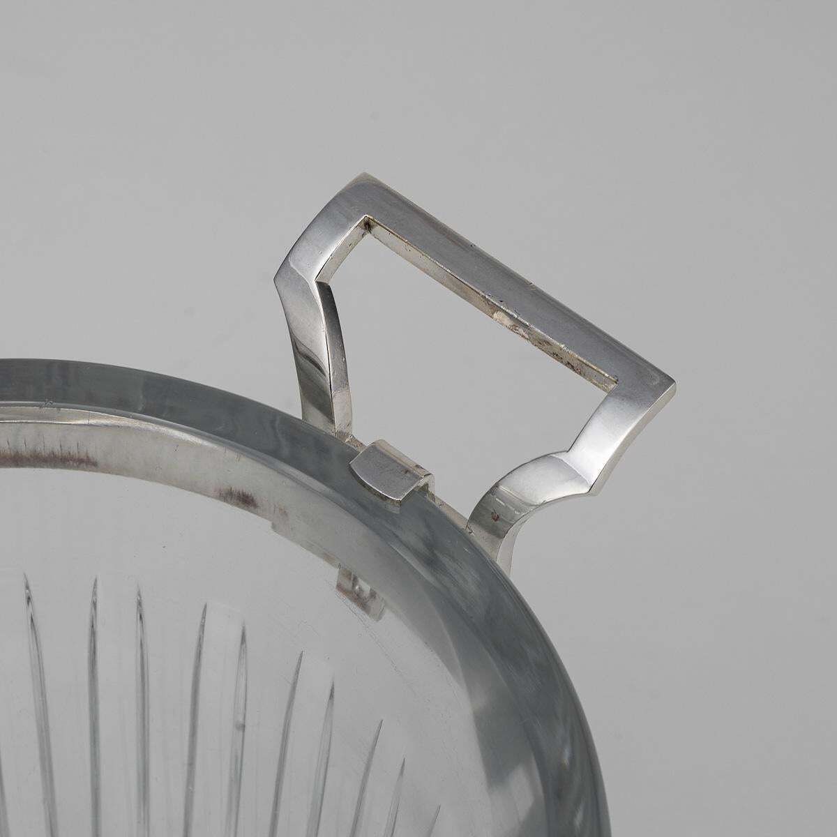 Stunning 20th Century French Silver Plated & Baccarat Glass Wine Cooler C.1960 photo vinterior