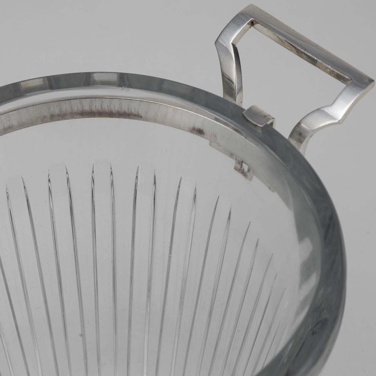 Stunning 20th Century French Silver Plated & Baccarat Glass Wine Cooler C.1960 photo buy