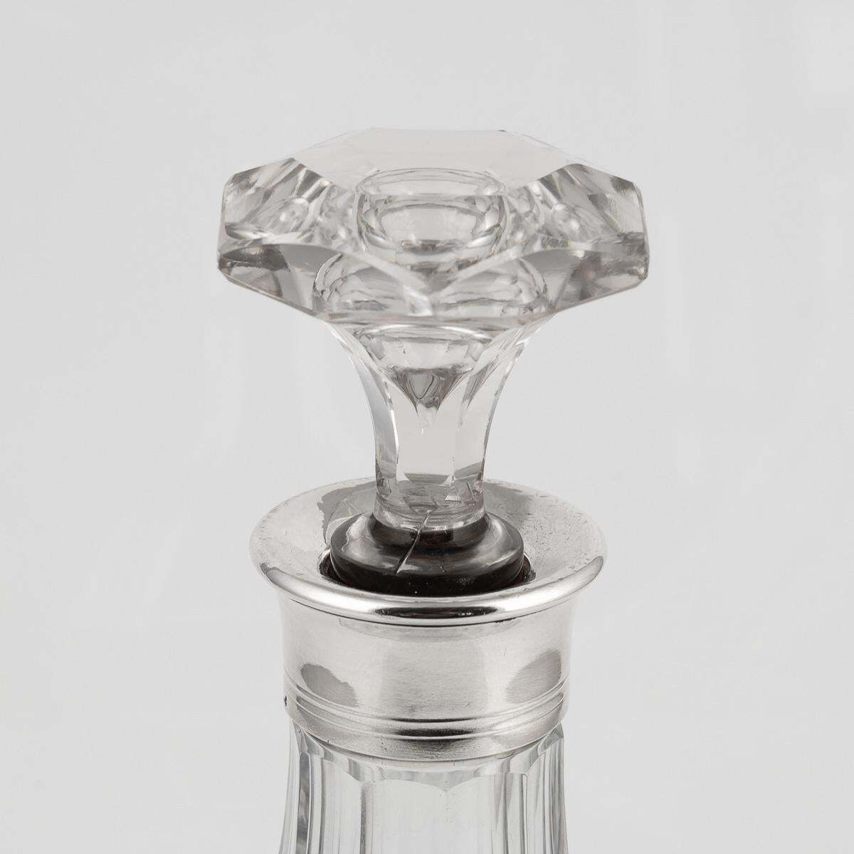 Stunning 20th Century French Solid Silver & Cut Glass Decanter photo buy