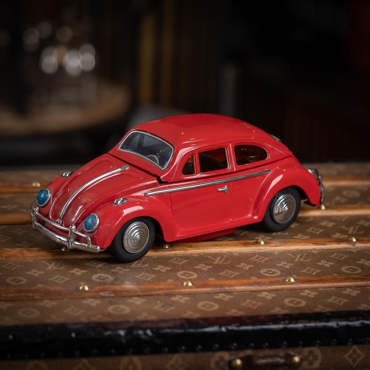 20thc Novelty Volkswagen Beetle Model With Hidden Decanter & Shot Glasses C.1950 photo furniture