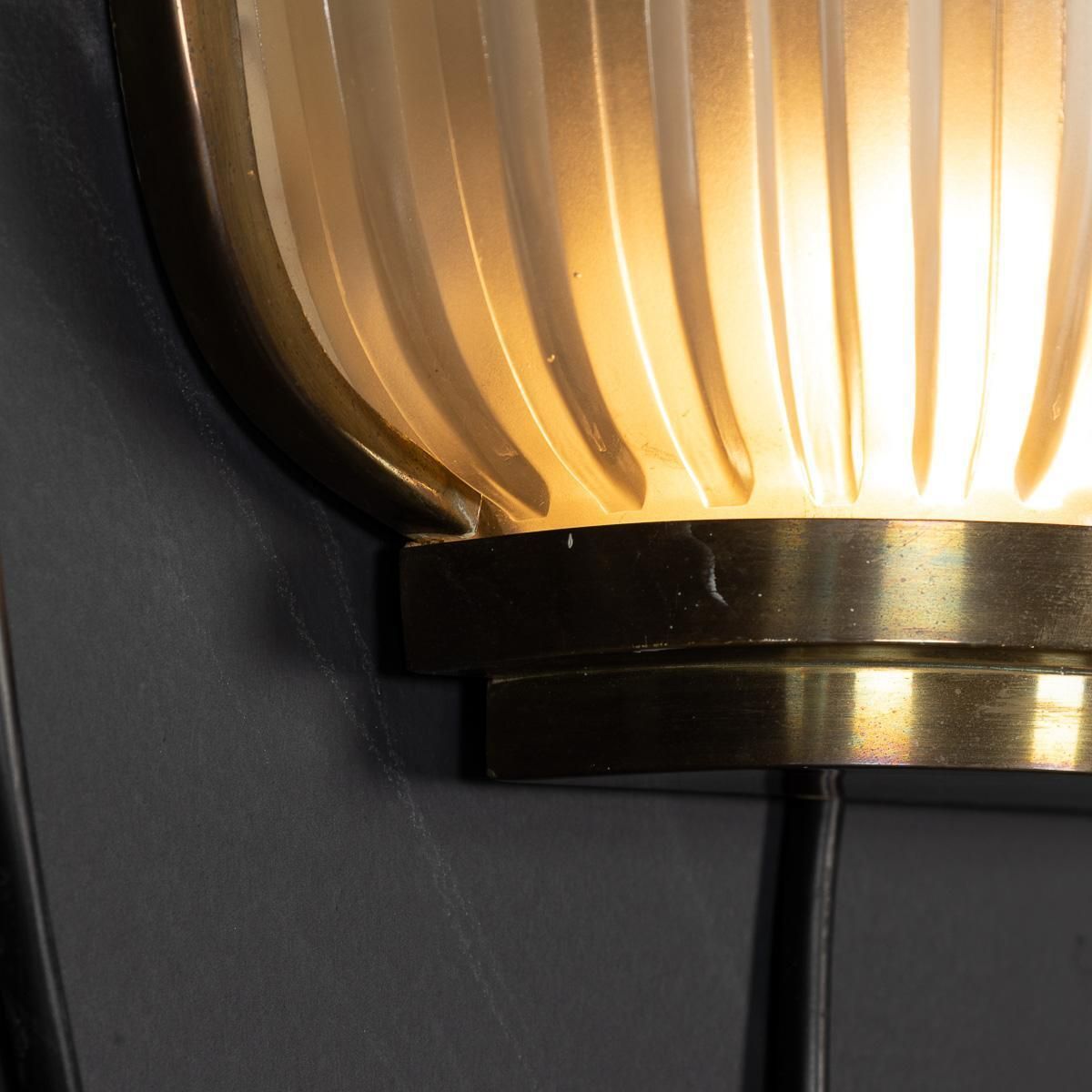 20thc Set Of Four Murano Opaque Glass Wall Sconces, Archimede Seguso C.1940 photo buy