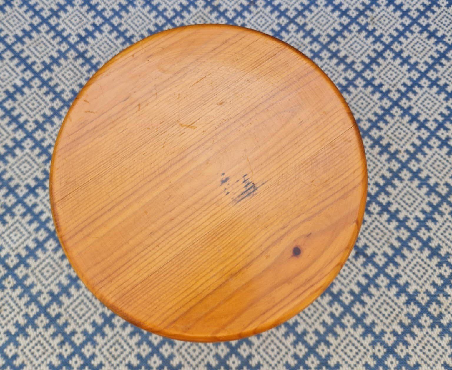 Swedish Pine Architect Stool photo vintage