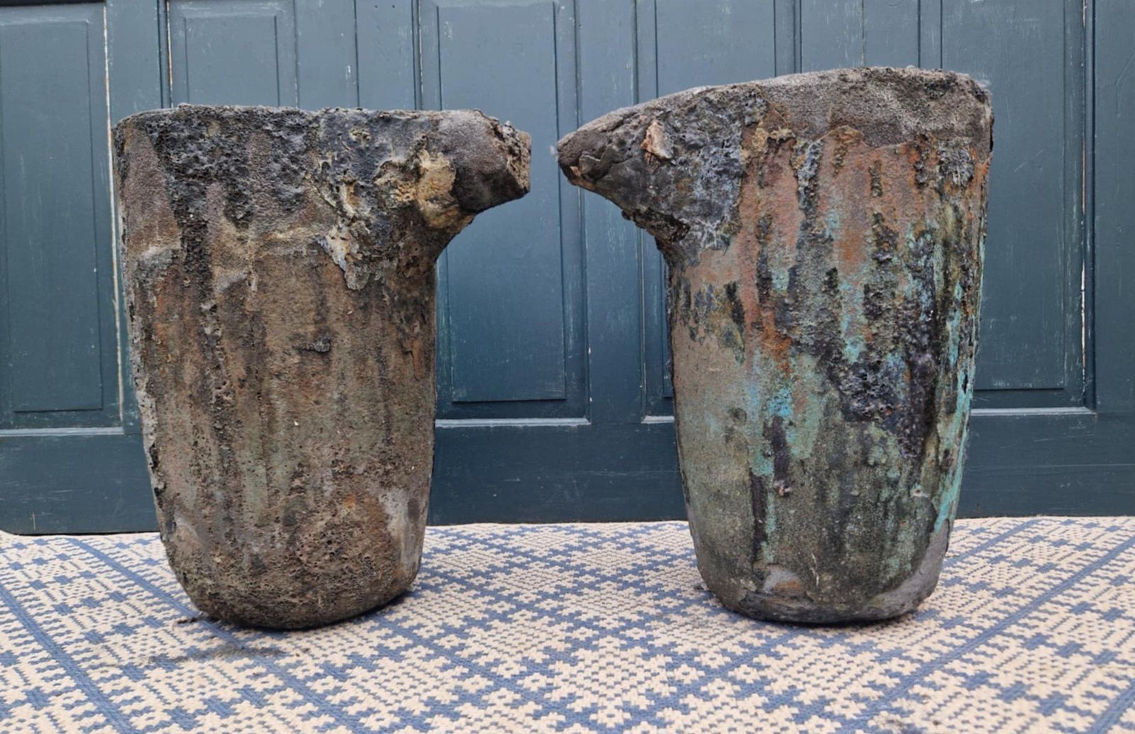Foundry Crucibles   Pair photo vintage