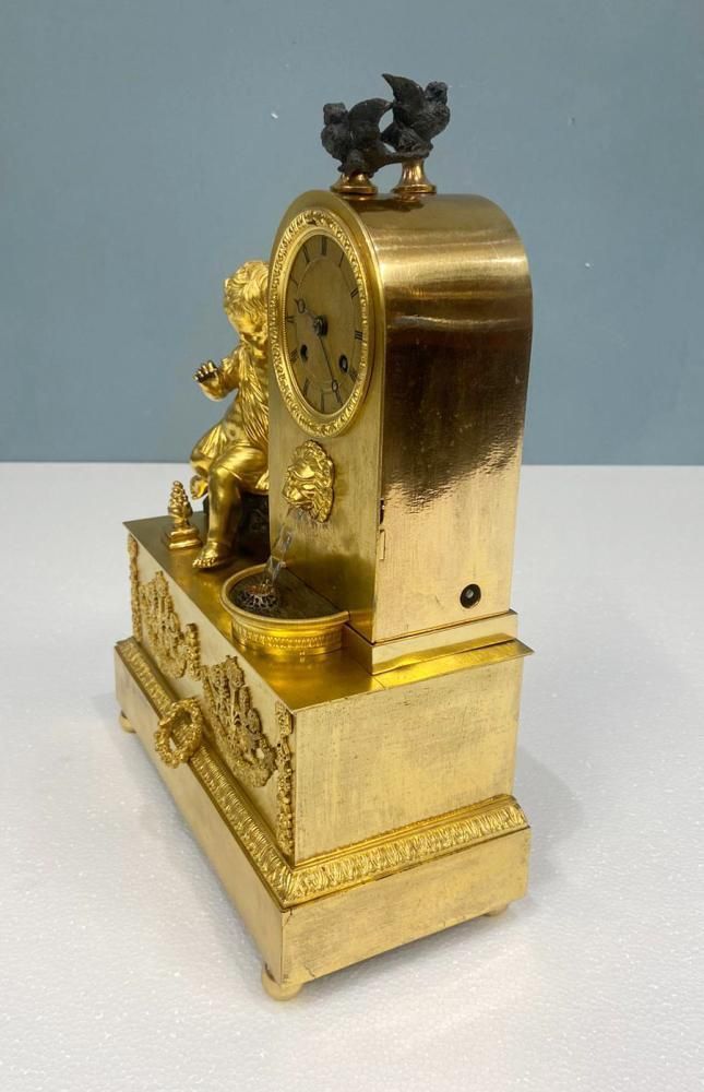 Home Decor French Gilt Waterfall Clock Henry Dasson 1843 photo