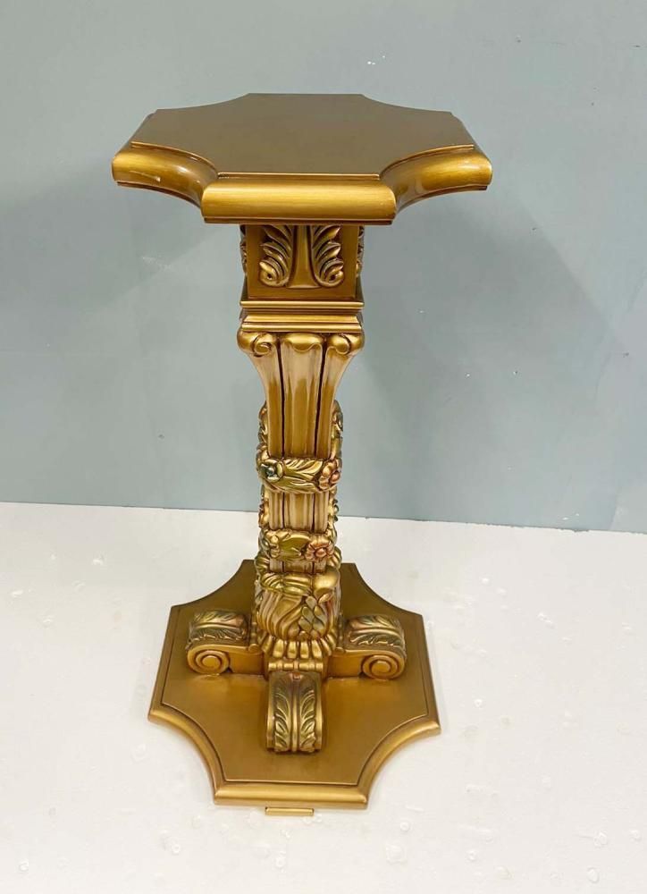 Pair French Gilt Pedestal Stands Neo Classical Baroque photo furniture