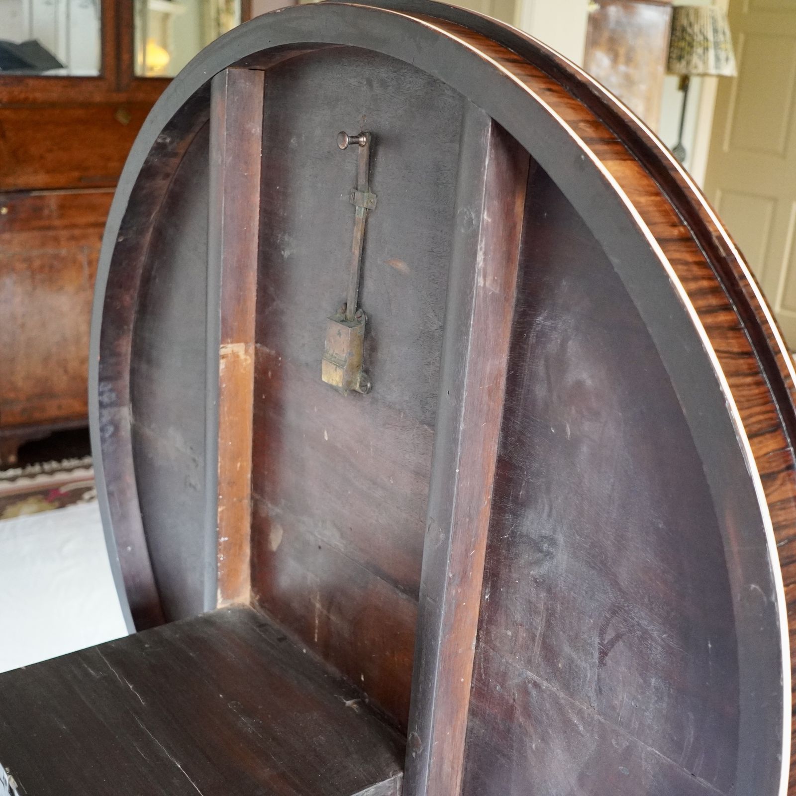 1250.0 Fine Regency Rosewood And Ivory Inlaid Circular Tilt Top Centre Table photo