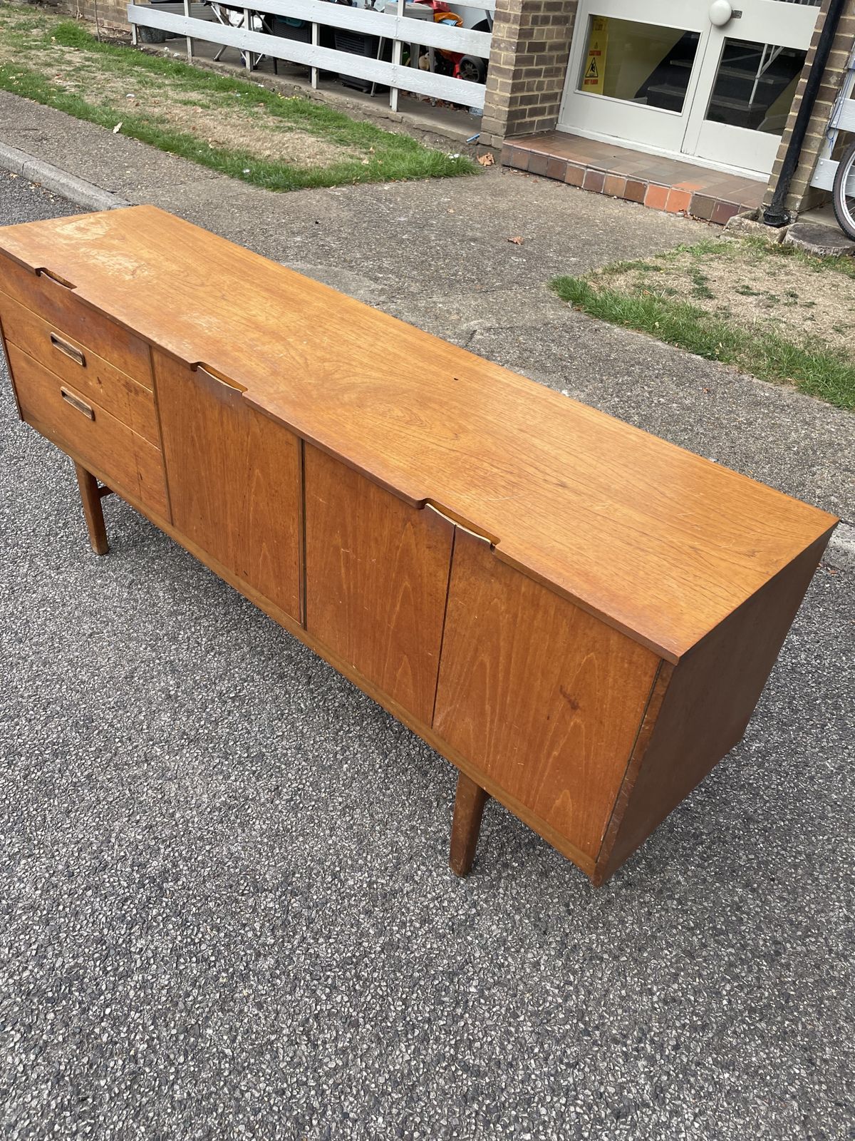Vintage Teak Credenza, 1960's   70's, Sleek Mid Century Design photo Furniture