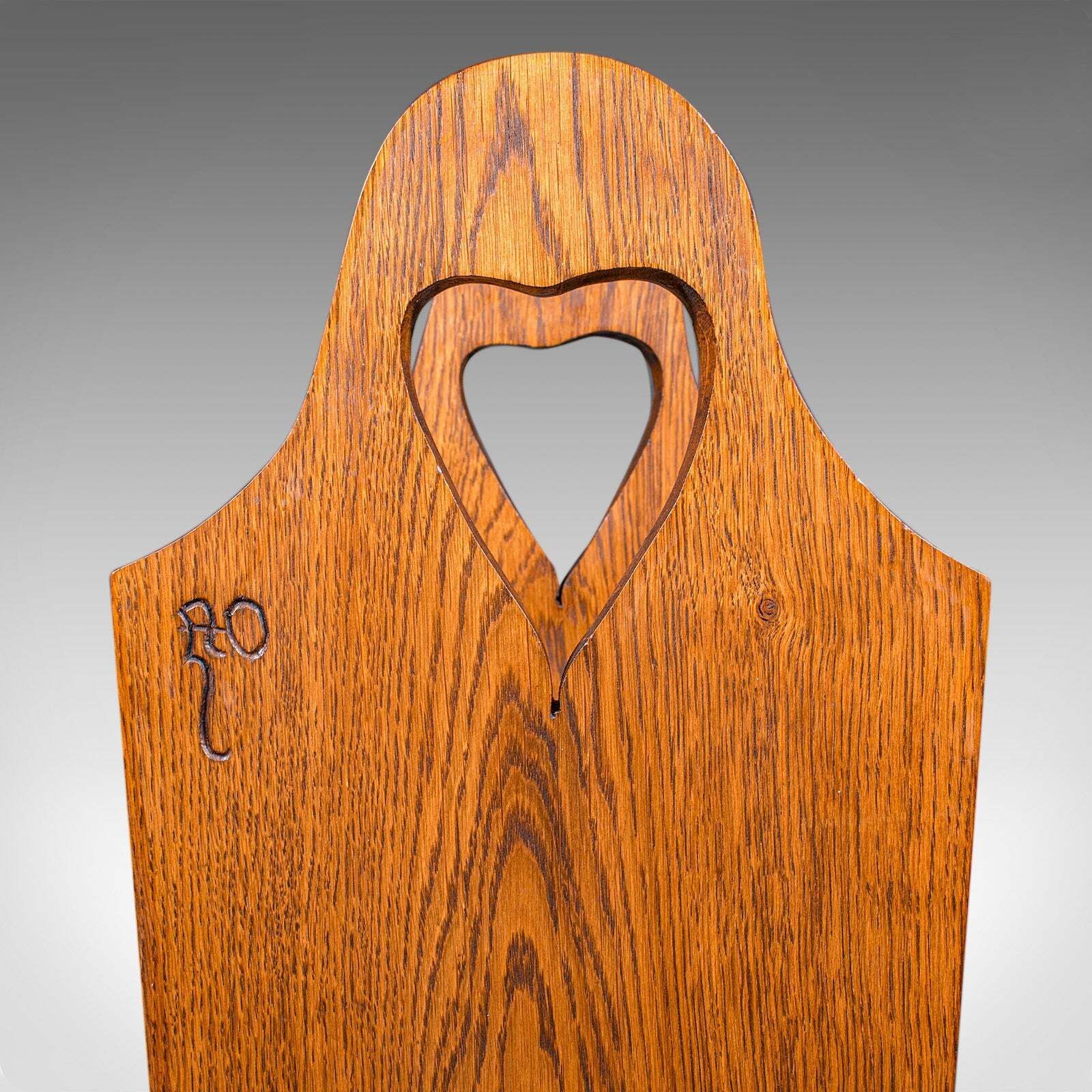Antique Stick Stand, English Oak, Reception Hall, Arts & Crafts, Victorian, 1900 photo vintage