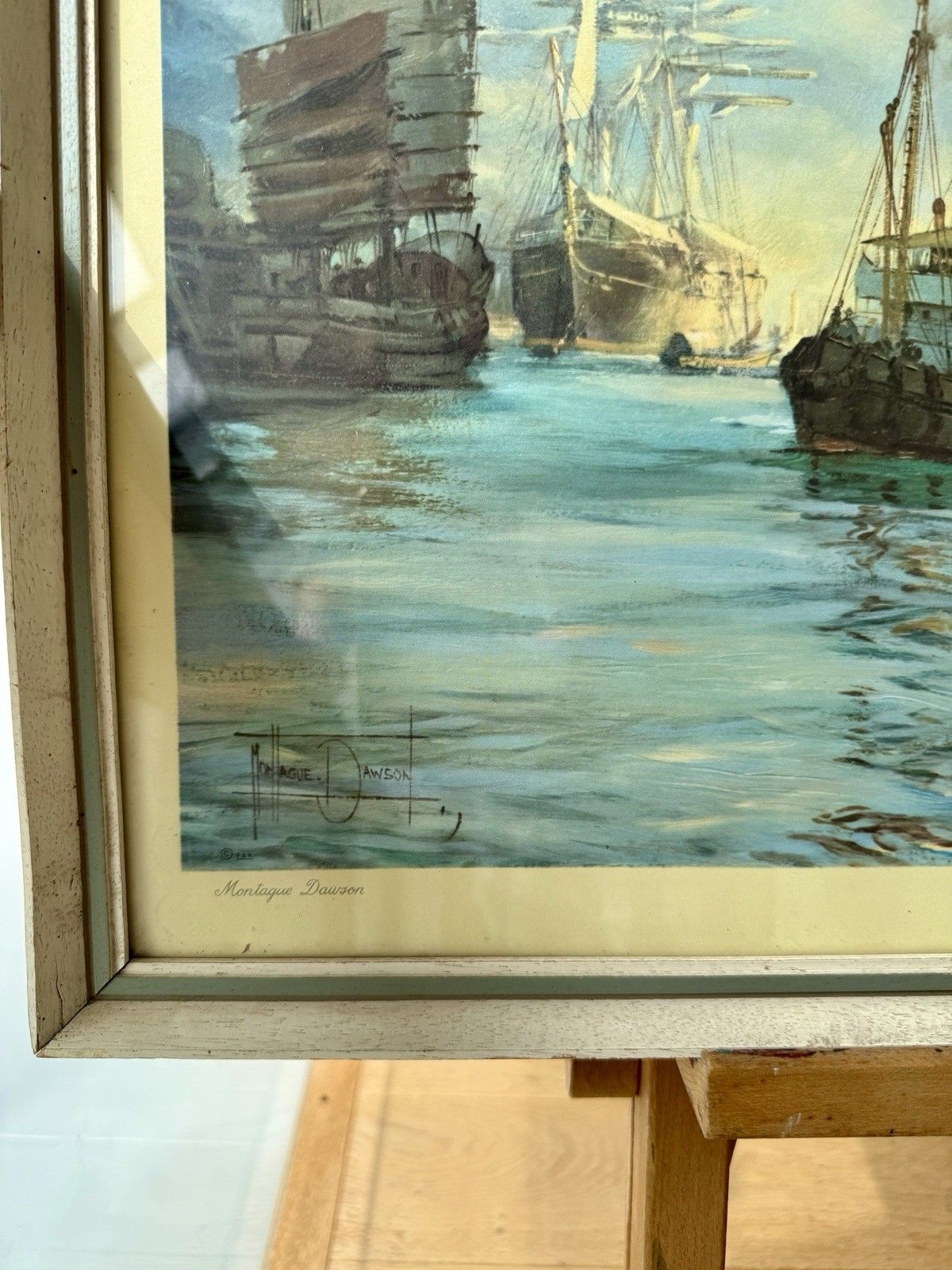 Montague Dawson Nautical Print Titled "The Thermopylae Leaving Foochow." 1962 photo buy