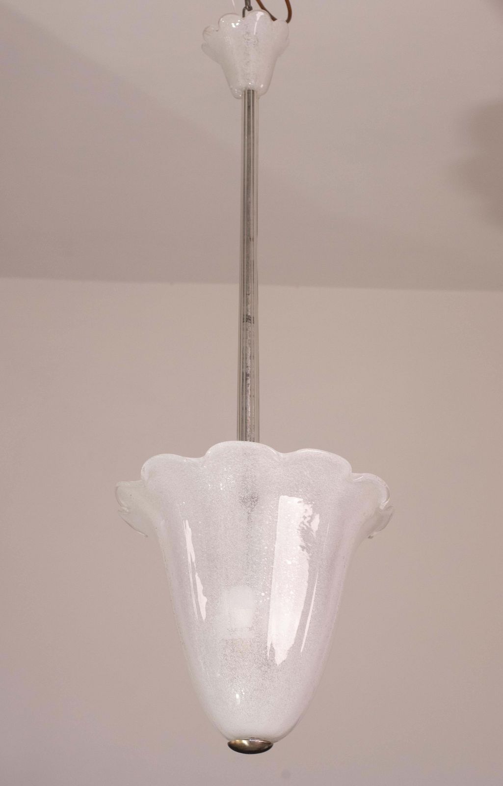 Lighting Mid Century Murano Pulegoso Glass Lantern By Seguso, 1950s photo