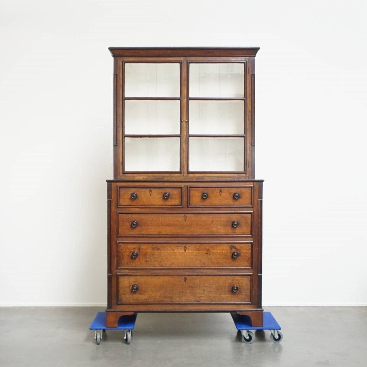 Excellent Antique English Sideboard/Bookcase From The Early 19th Century