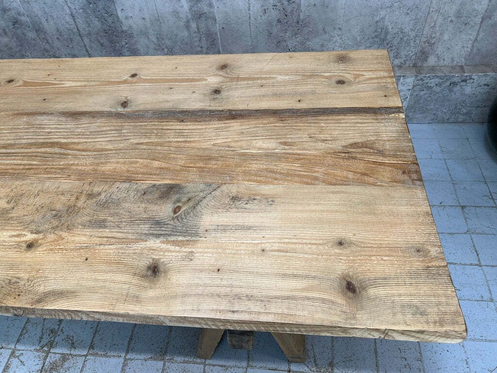 photo furniture 285cm Solid Pine Trestle Dining Table