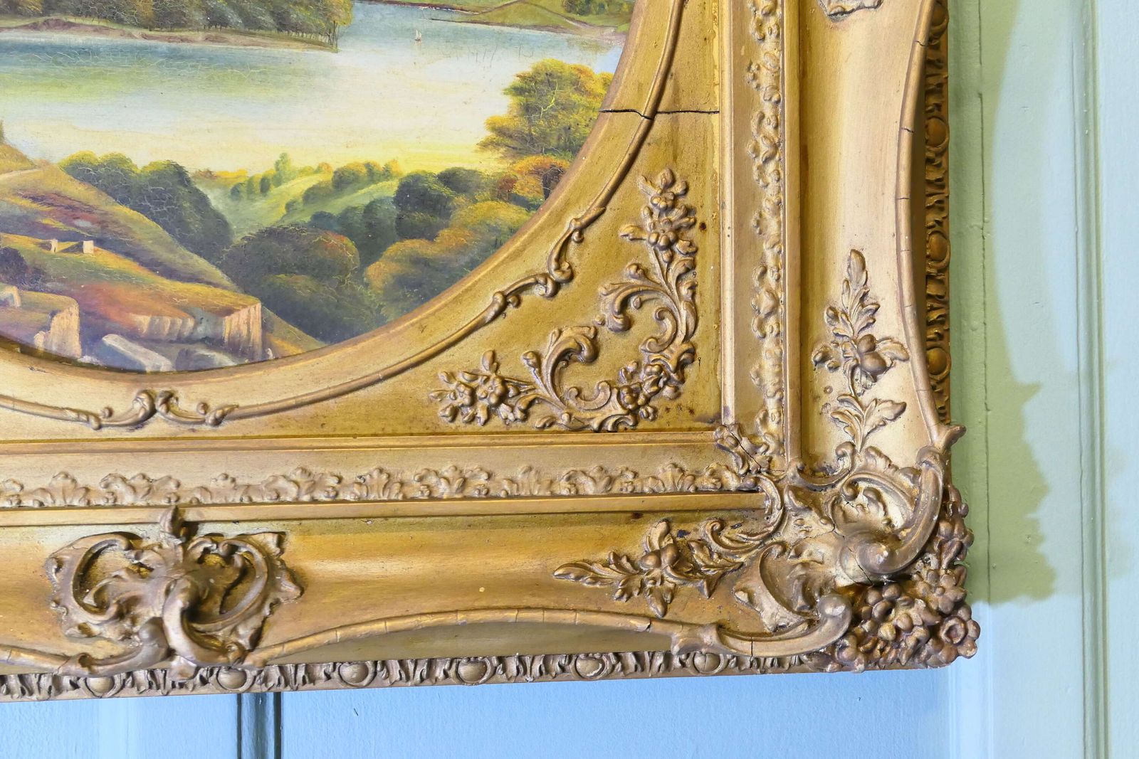 Unsigned Victorian Landscape In A Large Square Frame photo 780.0