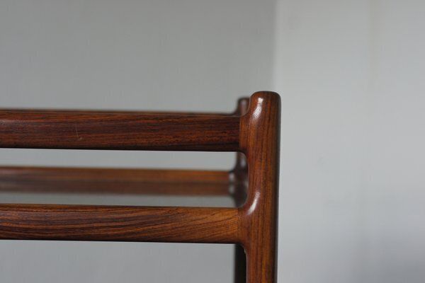 Mid Century Modern Danish Serving Trolley In Rosewood By Henning Korch For Silkeborg, 1960s photo vinterior