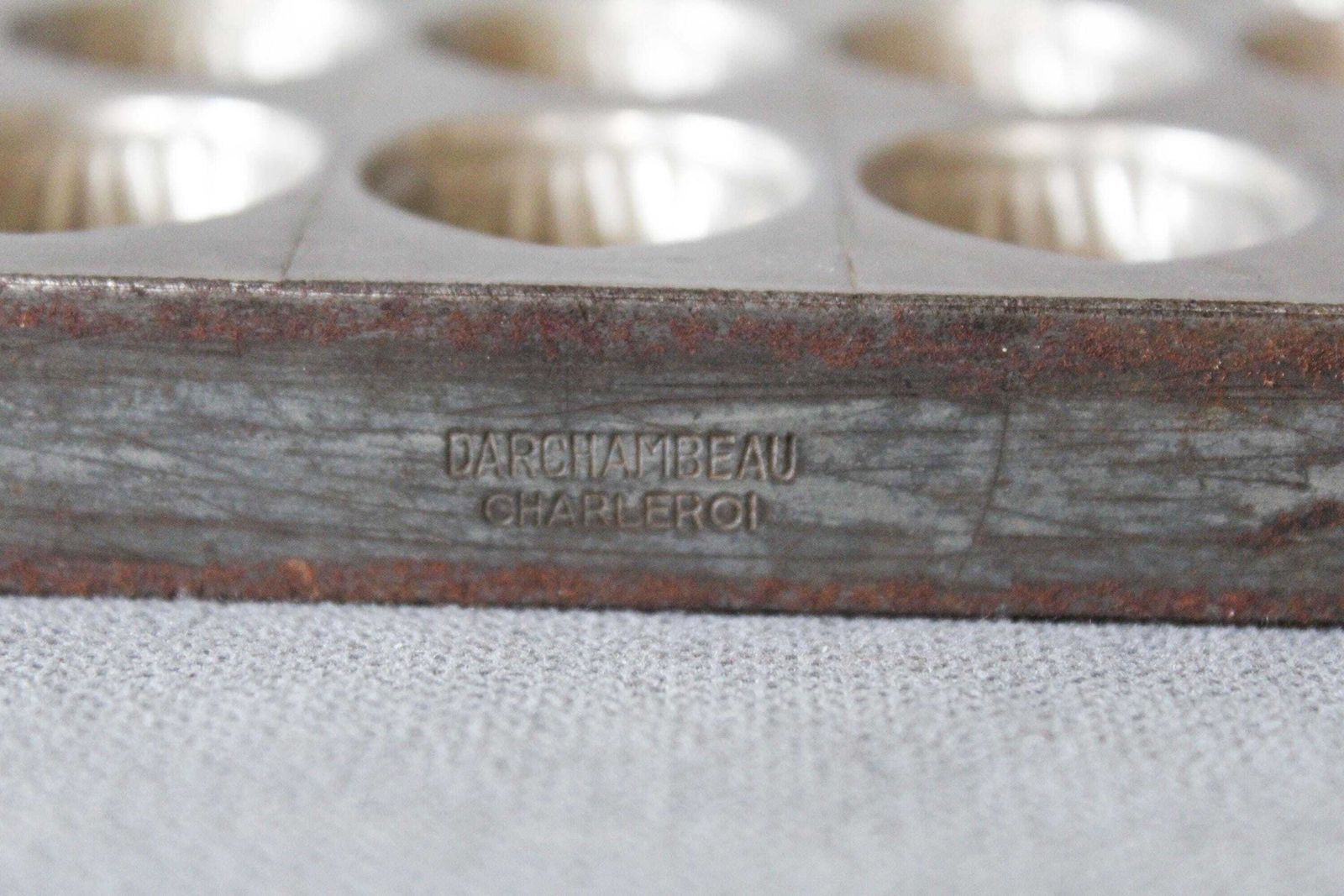 Vintage Large Heavy Chocolate Mold, Belgium Walnut Metal Professional Mold, Darchambeau Charleroi, Kitchenware Utensil, 15 Placement photo vintage