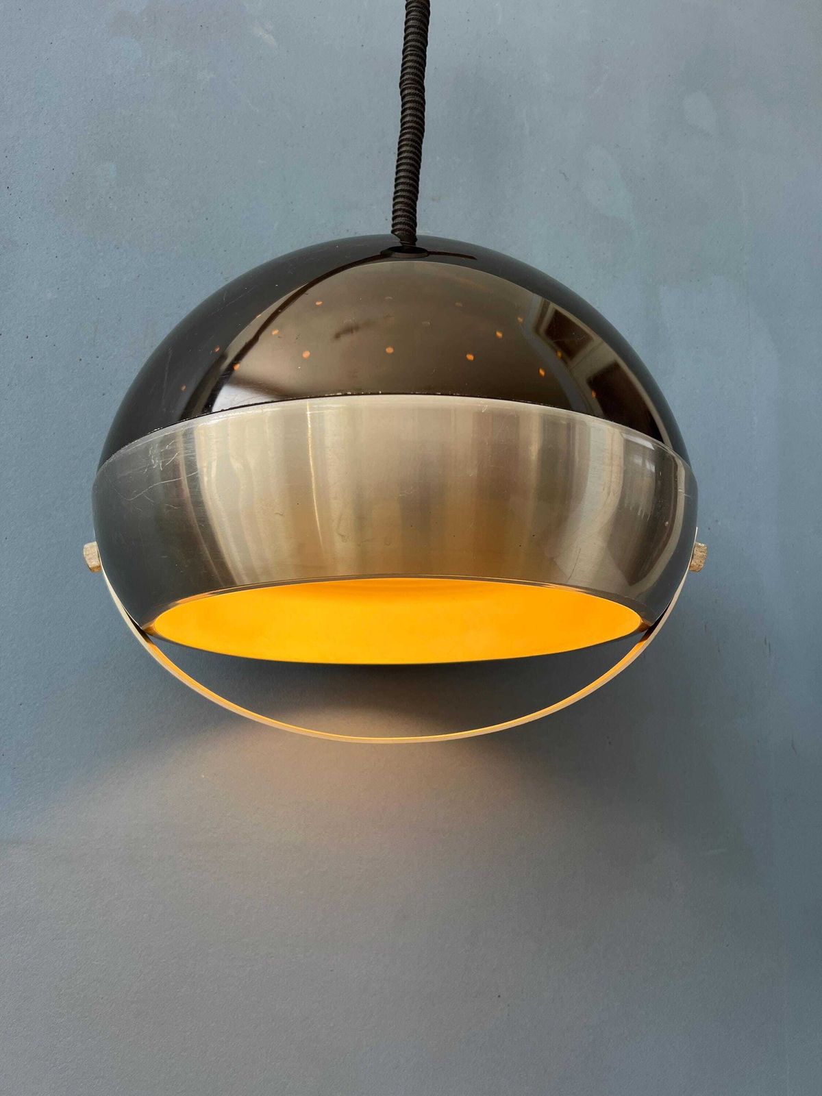 Mid Century Lakro Space Age Dome Hanglamp photo for sale