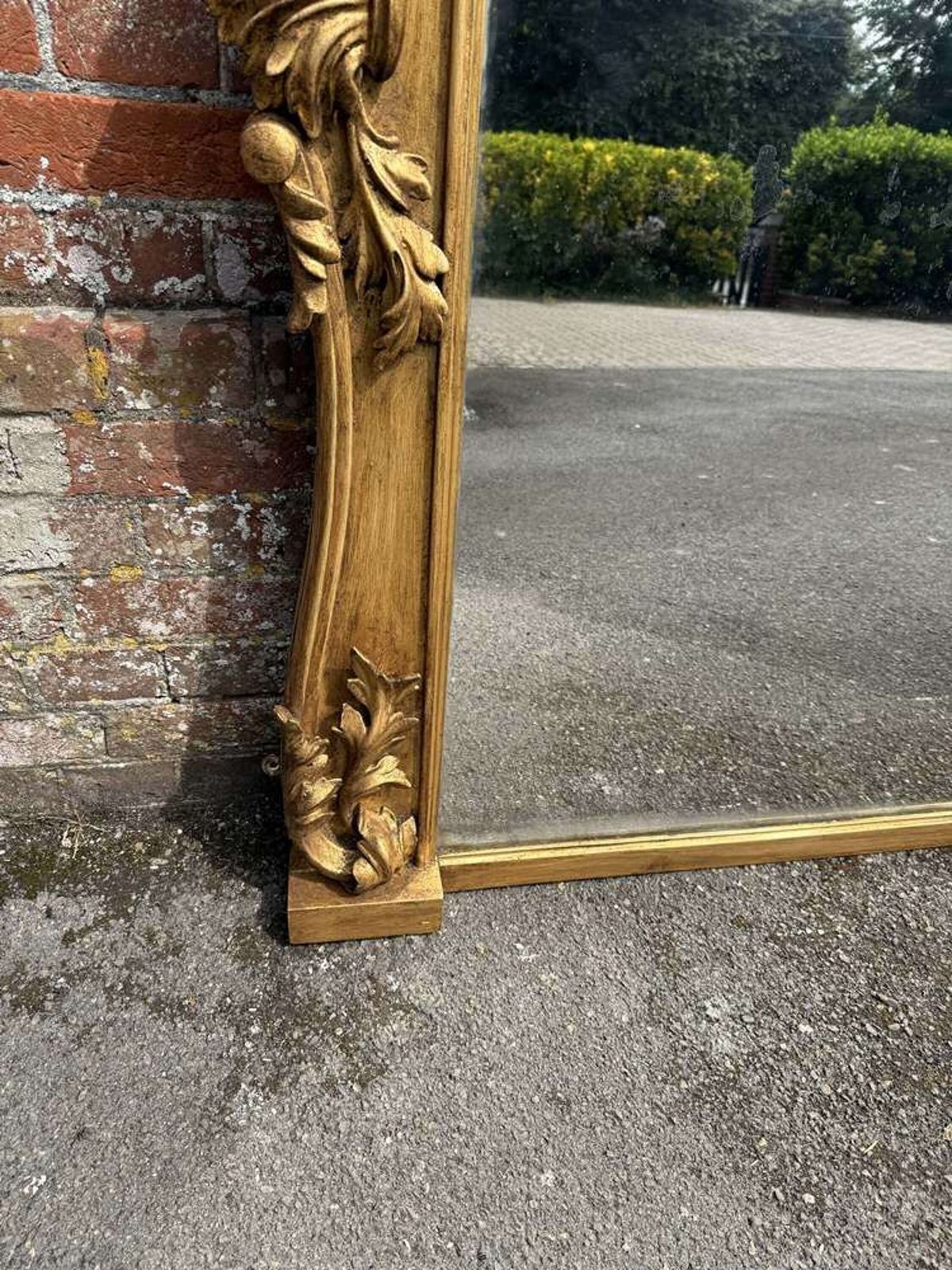 A Spectacular Large Antique English 19th C Gilt Overmantle Mirror. photo Home Decor