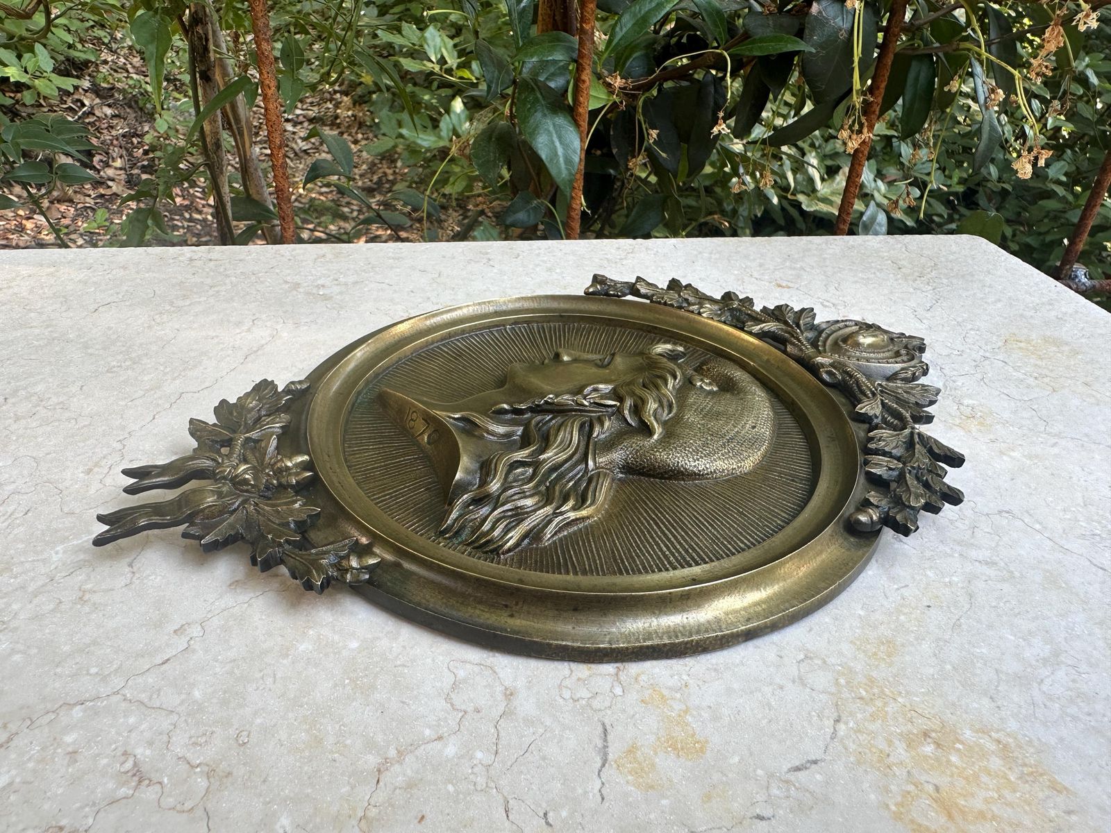 French Antique Bronze Plaque Of Marianne, Phrygian Bonnet, Rf , 1870, French Republic, Art Patriotique Xixe photo vintage