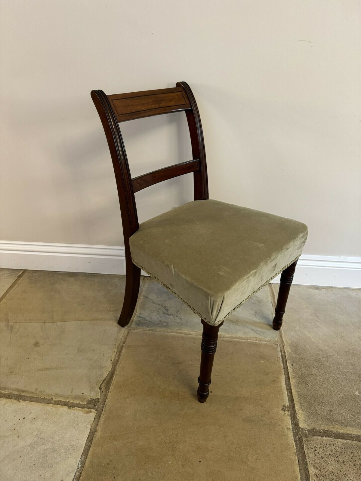 Set Of Six Antique Regency Quality Mahogany Dining Chairs photo 985.0