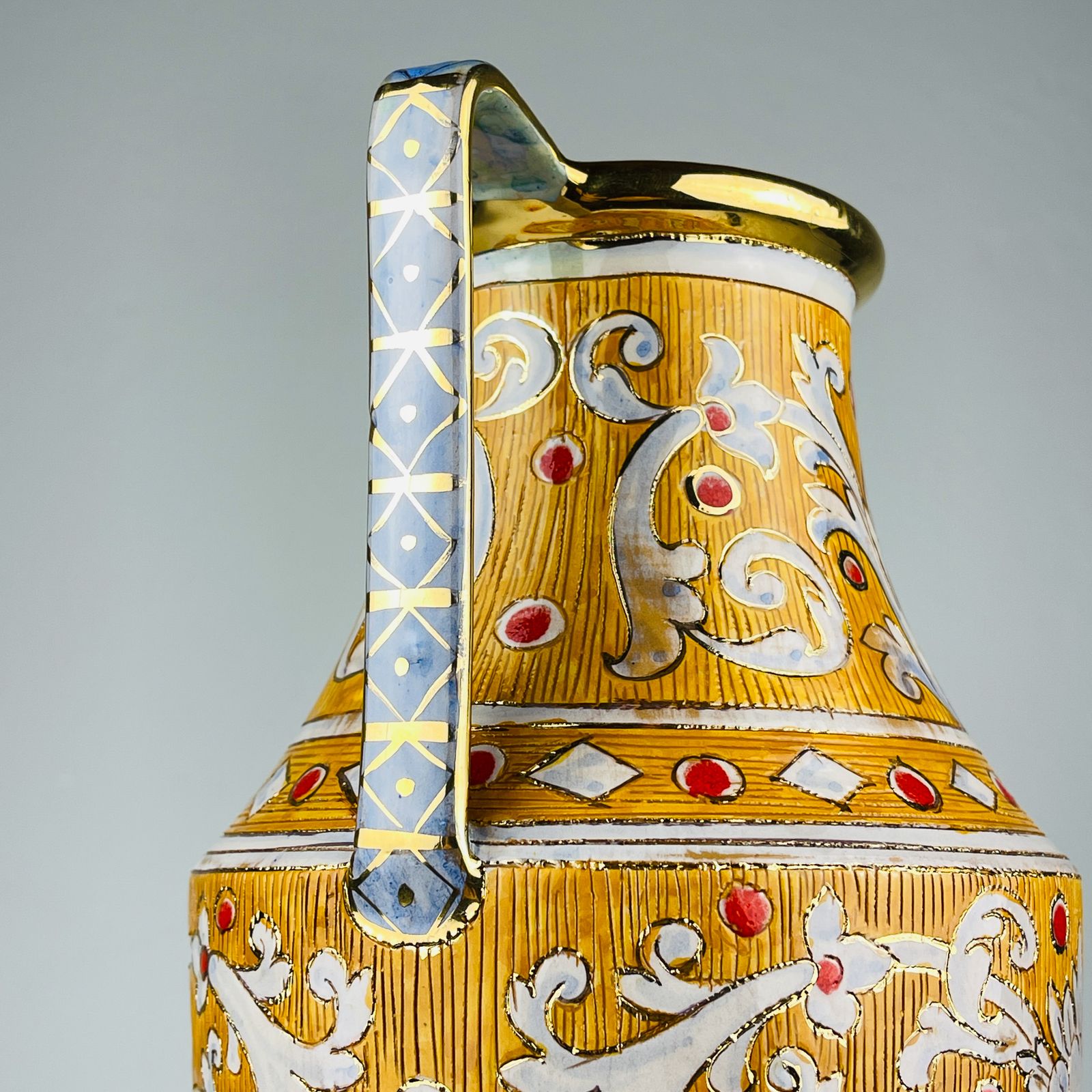 Antique Ceramic Vase By Serafino Volpi For Deruta, Italy, 1940 50s photo buy
