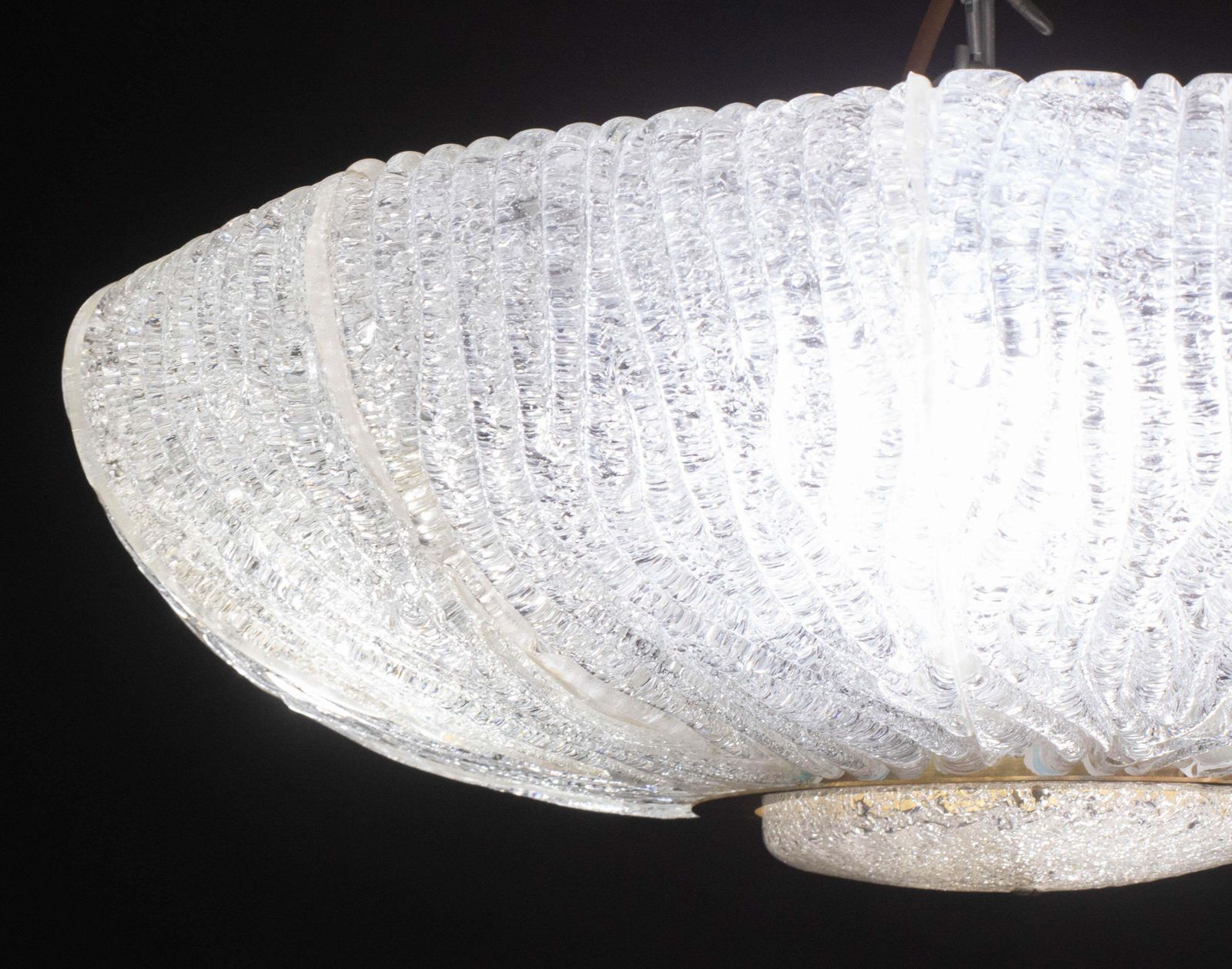 Luxurious Murano Glass Ceiling Lamp Model Royal By Barovier E Toso, 1970s photo vinterior