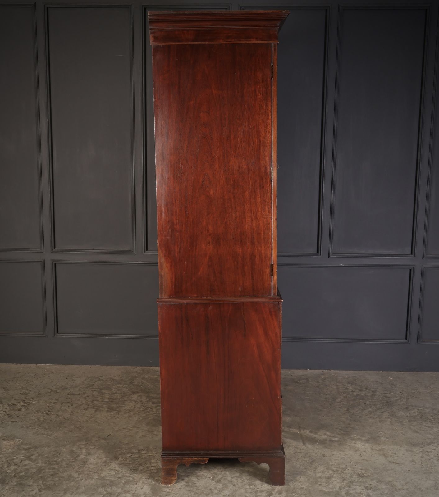 Furniture Marquetry Inlaid Mahogany Linen Press photo