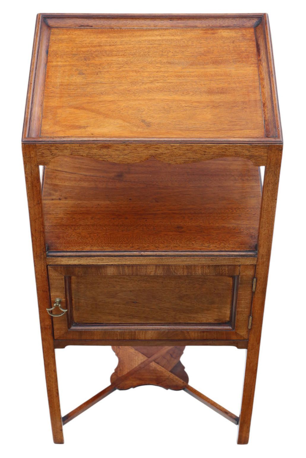 Antique C.1800 Georgian Mahogany Washstand / Bedside Table – Quality Nightstand photo 795.0