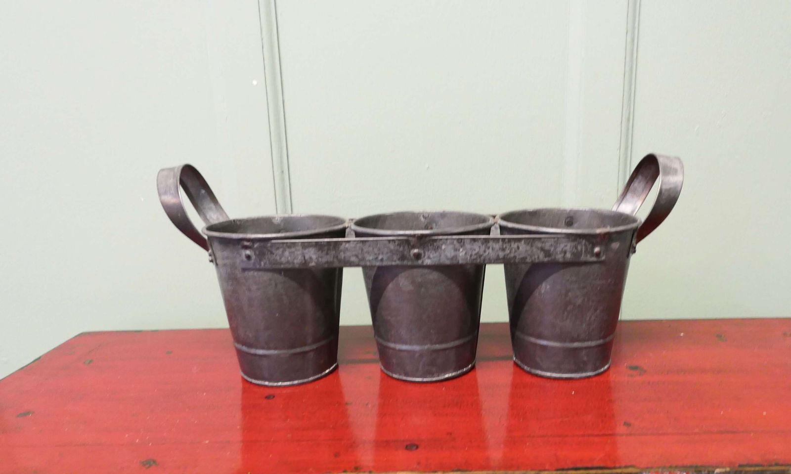 3 Pot Fresh Cut Flower Bucket Carrier photo furniture