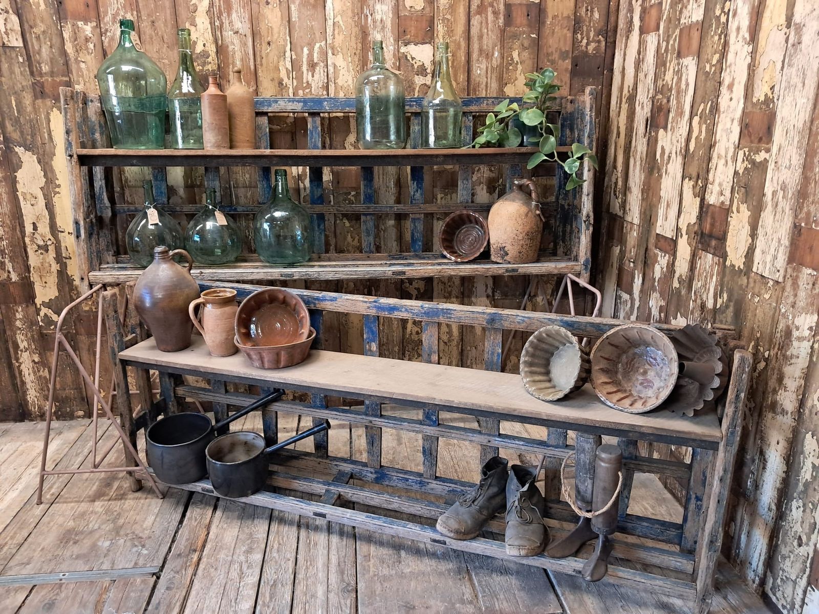 photo furniture Rustic Haycart Shelves