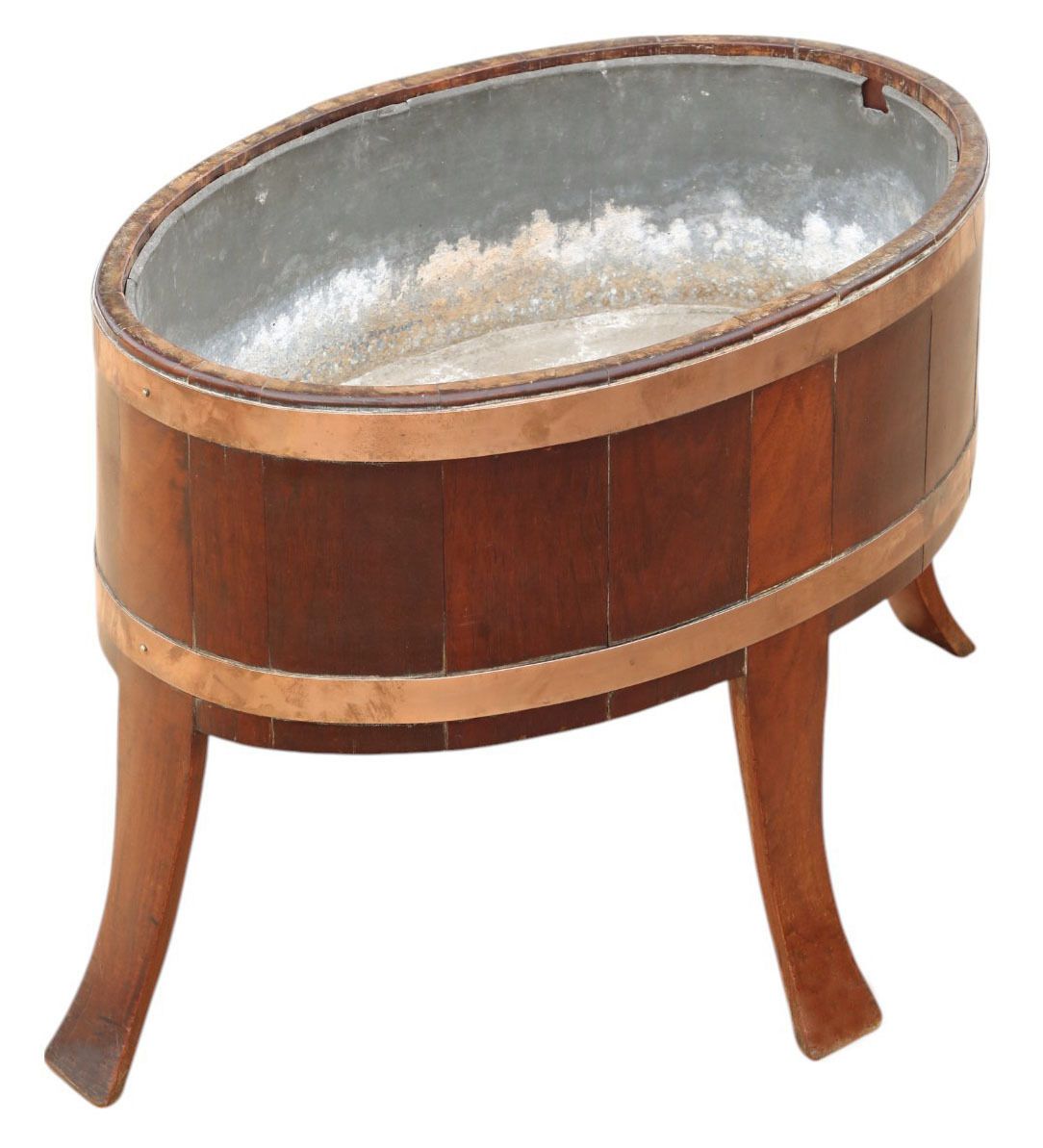 Antique C.1800 Georgian Mahogany & Brass Wine Cooler, Planter Or Log Basket – Quality Period Piece photo furniture
