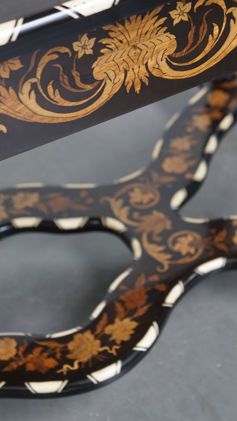 photo for sale Beautiful And Graceful, Antique 19th Century Dutch Marquetry Table
