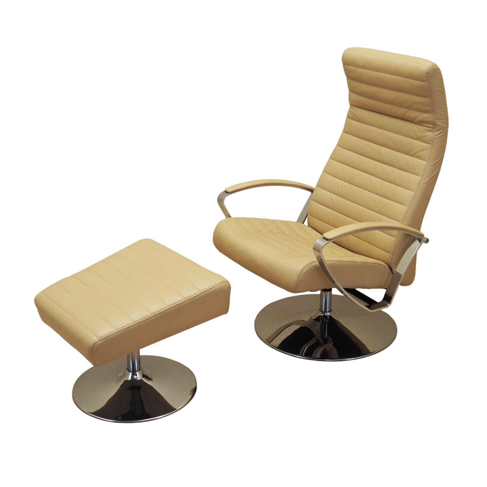 Lounge Fauteuil Met Voetenbank, Deens Design, Jaren 1970, Fabrikant: Boconcept