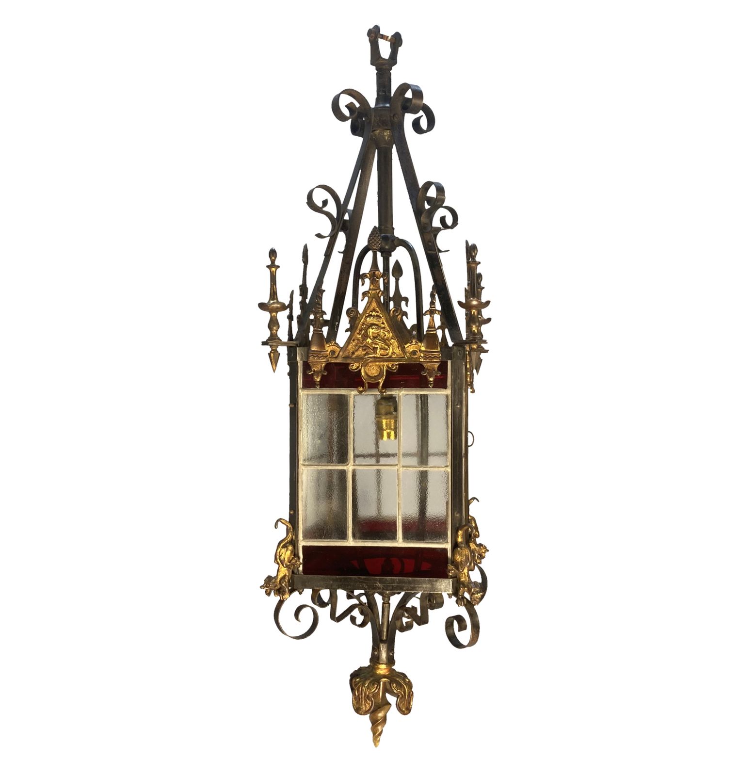 A XIX Century English Gothic Lantern In The Manner Of Pugin
