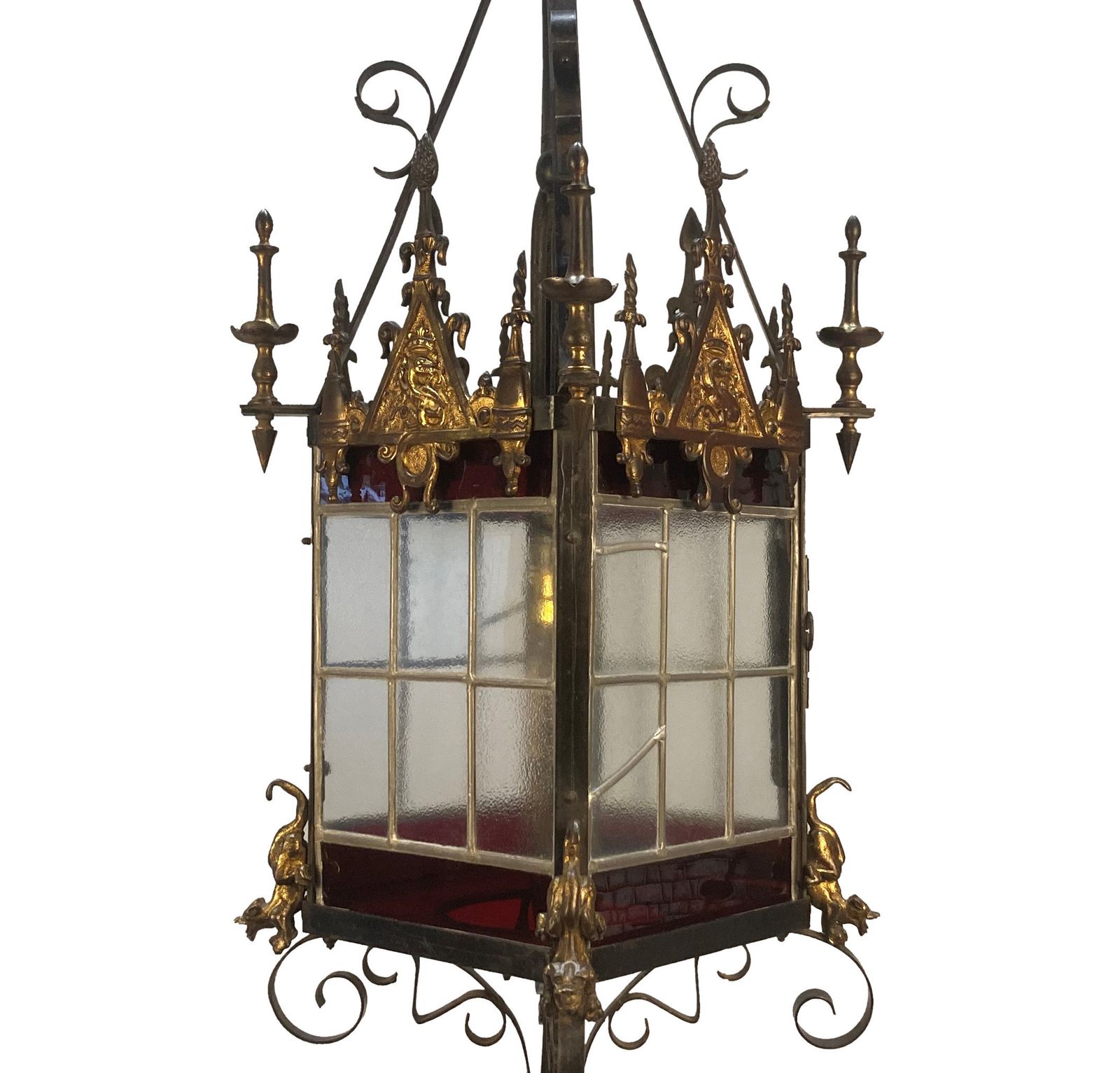 A XIX Century English Gothic Lantern In The Manner Of Pugin photo for sale