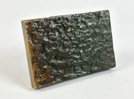 Brutalist Push And Pull Alpana Door Handle In Bronze, 1970s